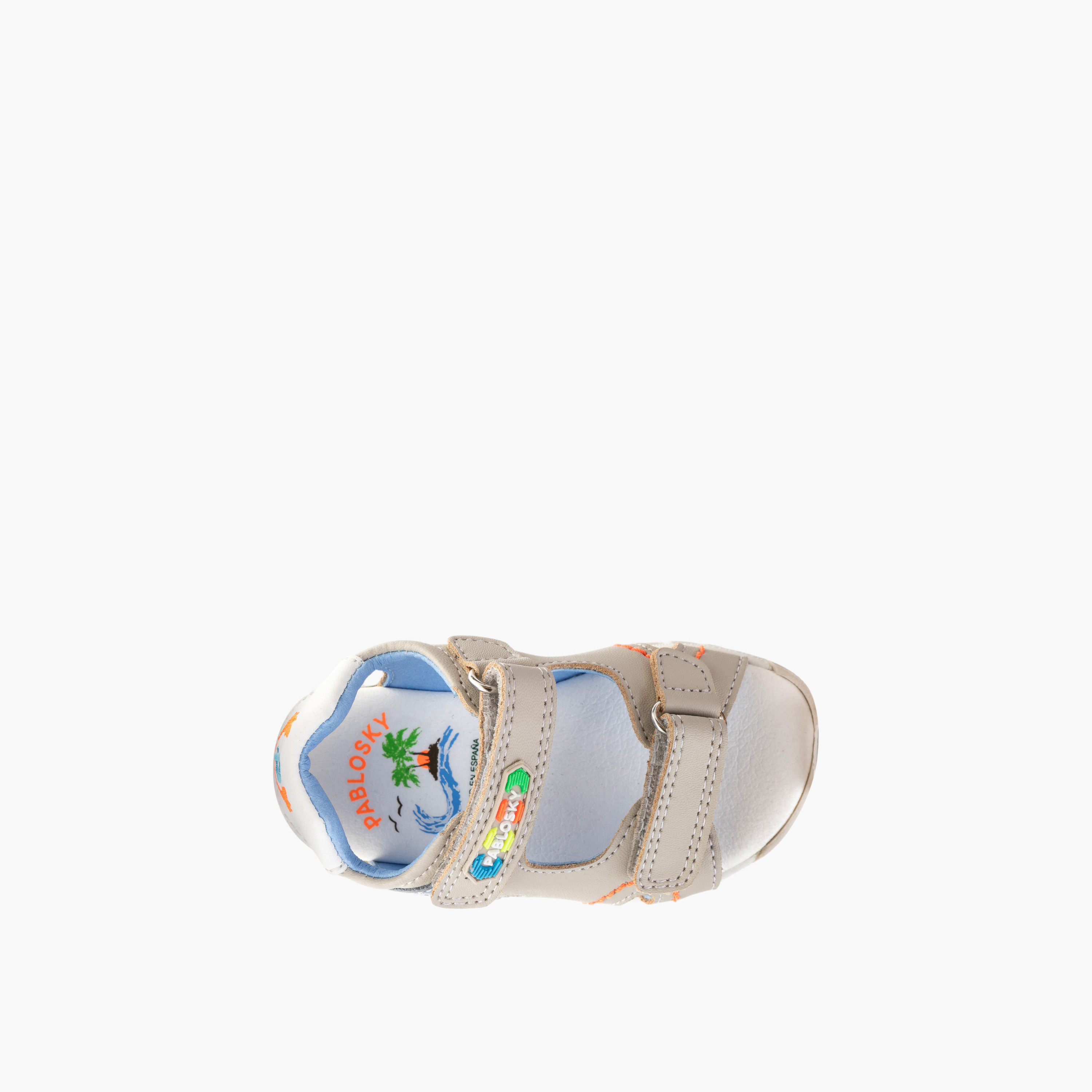 Pablosky Boys' Strap Sandals with Hook and Loop Closure-baby-boys-shoes-sandals-image-4