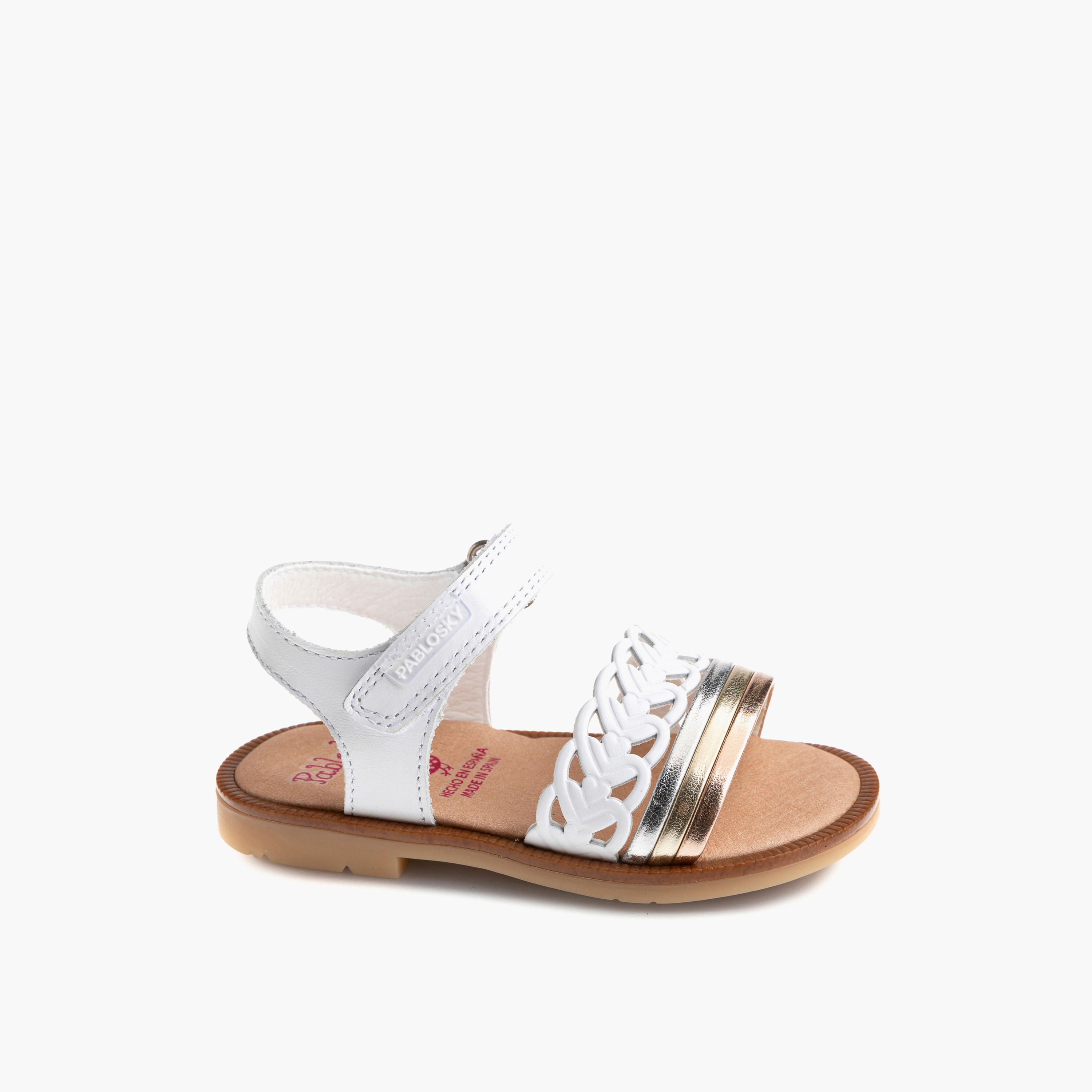 Pablosky Girls' Sandals with Hook and Loop Closure - 056200-baby-girls-shoes-sandals-image-1