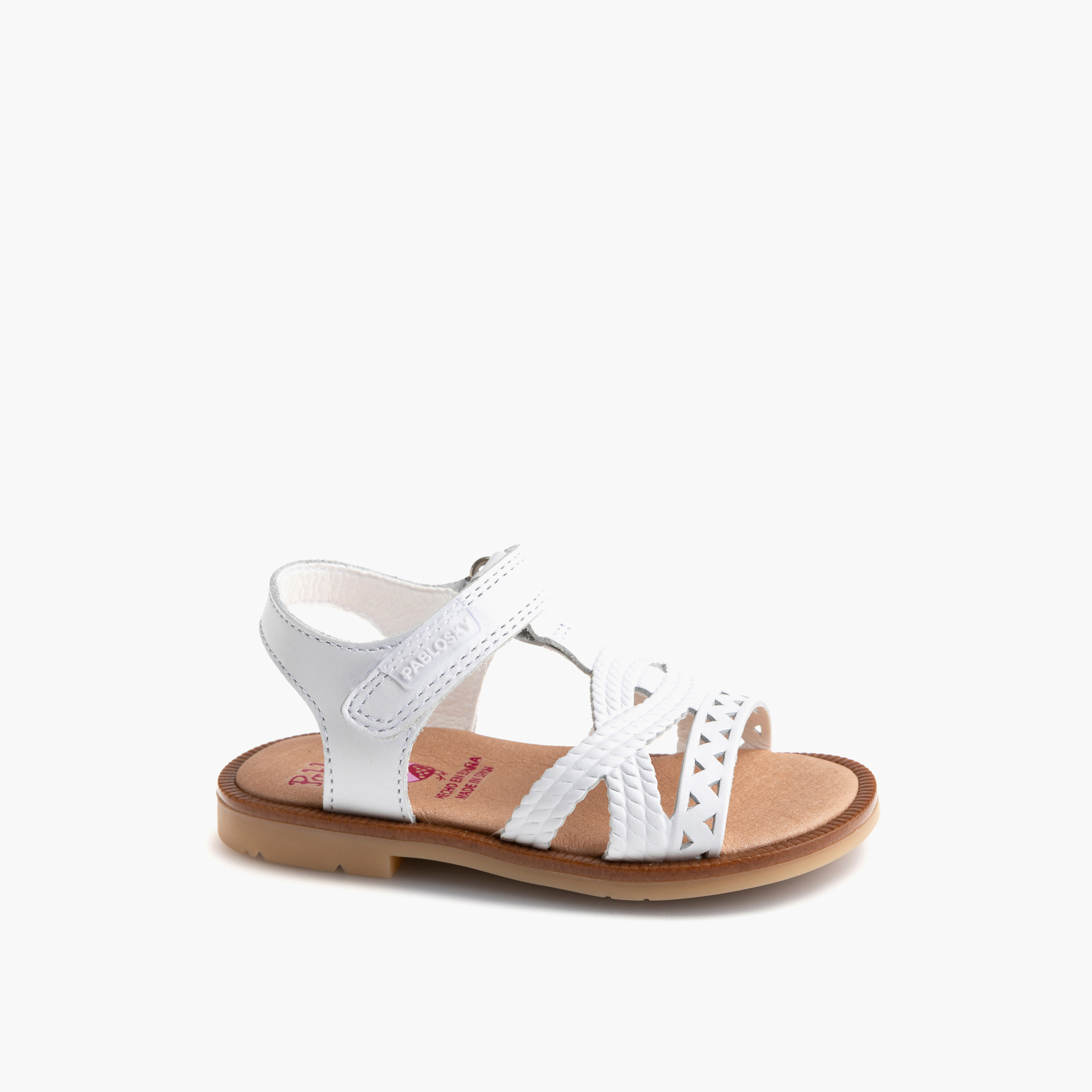 Pablosky Girls' Sandals with Hook and Loop Closure - 056400-baby-girls-shoes-sandals-image-1