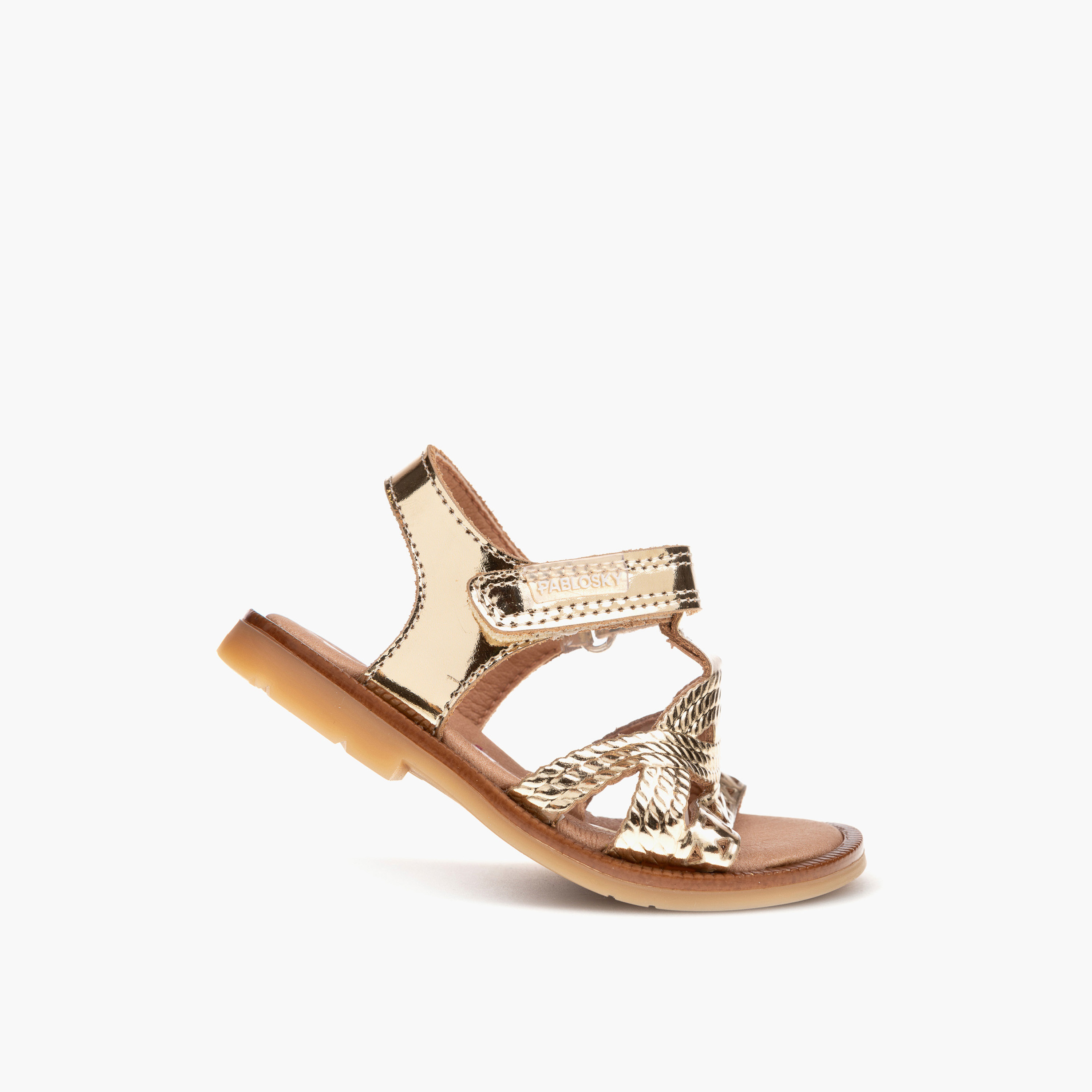 صندل بأحزمة وشريط إغلاق لاصق للبنات من بابلوسكي-baby-girls-shoes-sandals-image-2