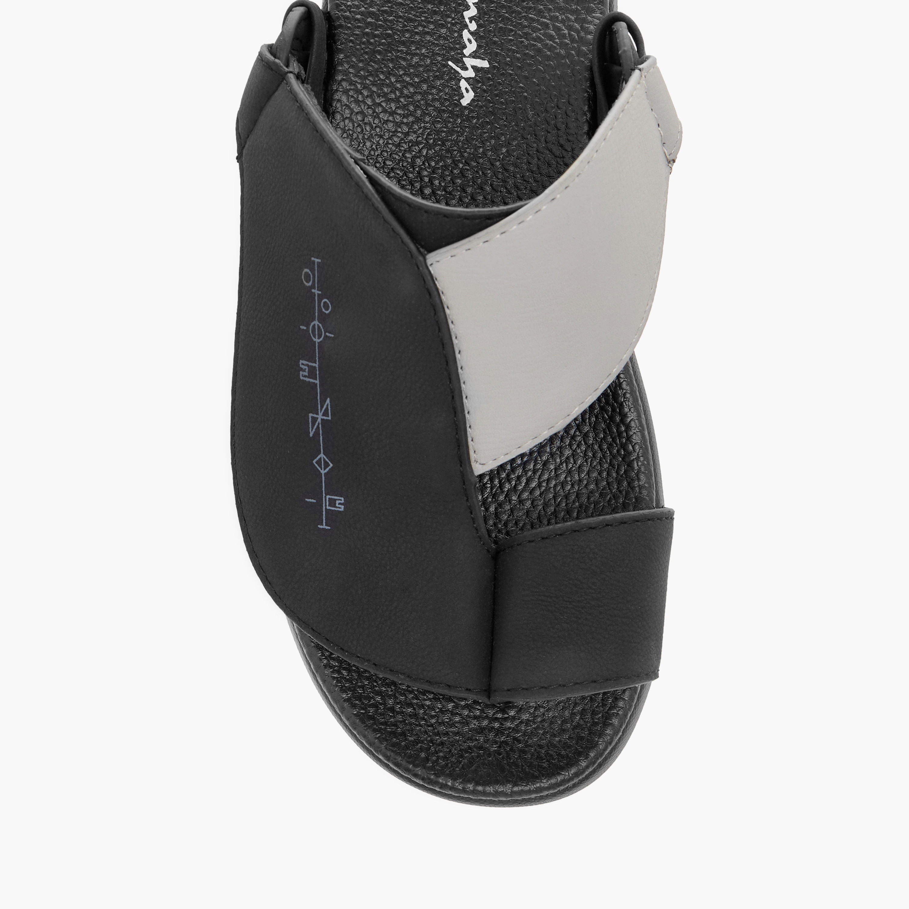 Al Waha Embroidered Slip-On Arabic Sandals with Toe Loop Detail-boys-shoes-sandals-image-3