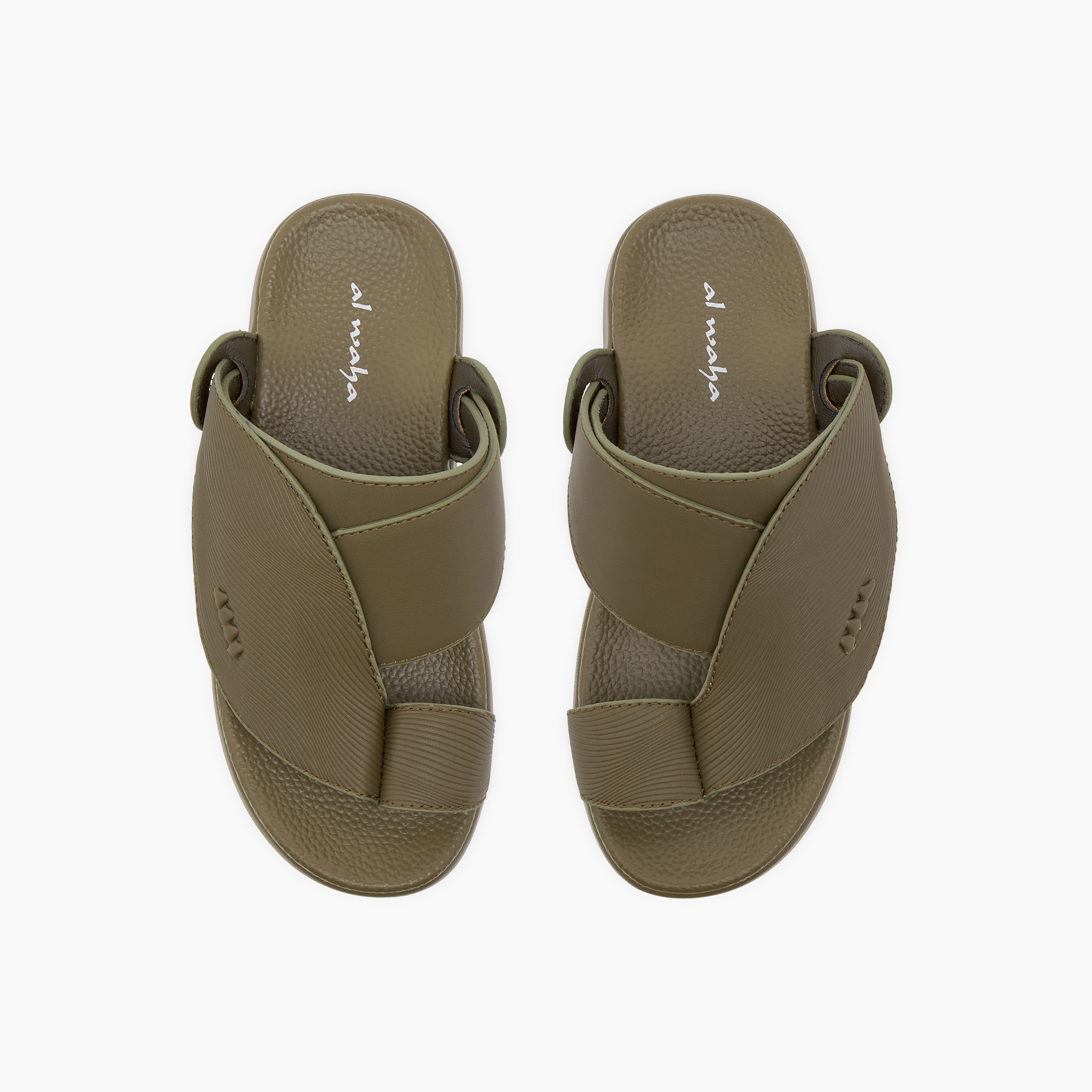 Al Waha Textured Slip-On Arabic Sandals with Toe Loop Detail-boys-shoes-sandals-image-1