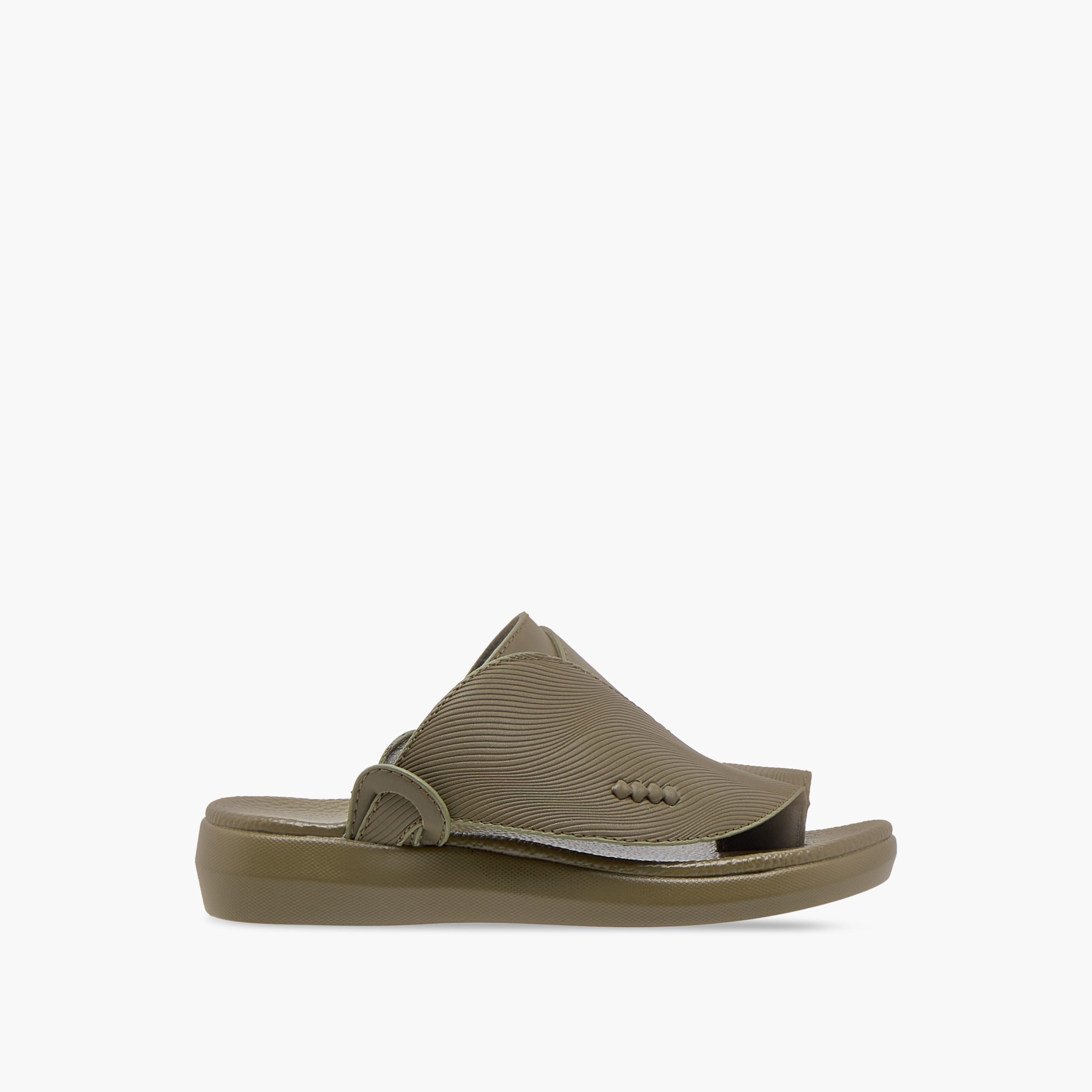 Al Waha Textured Slip-On Arabic Sandals with Toe Loop Detail-boys-shoes-sandals-image-2