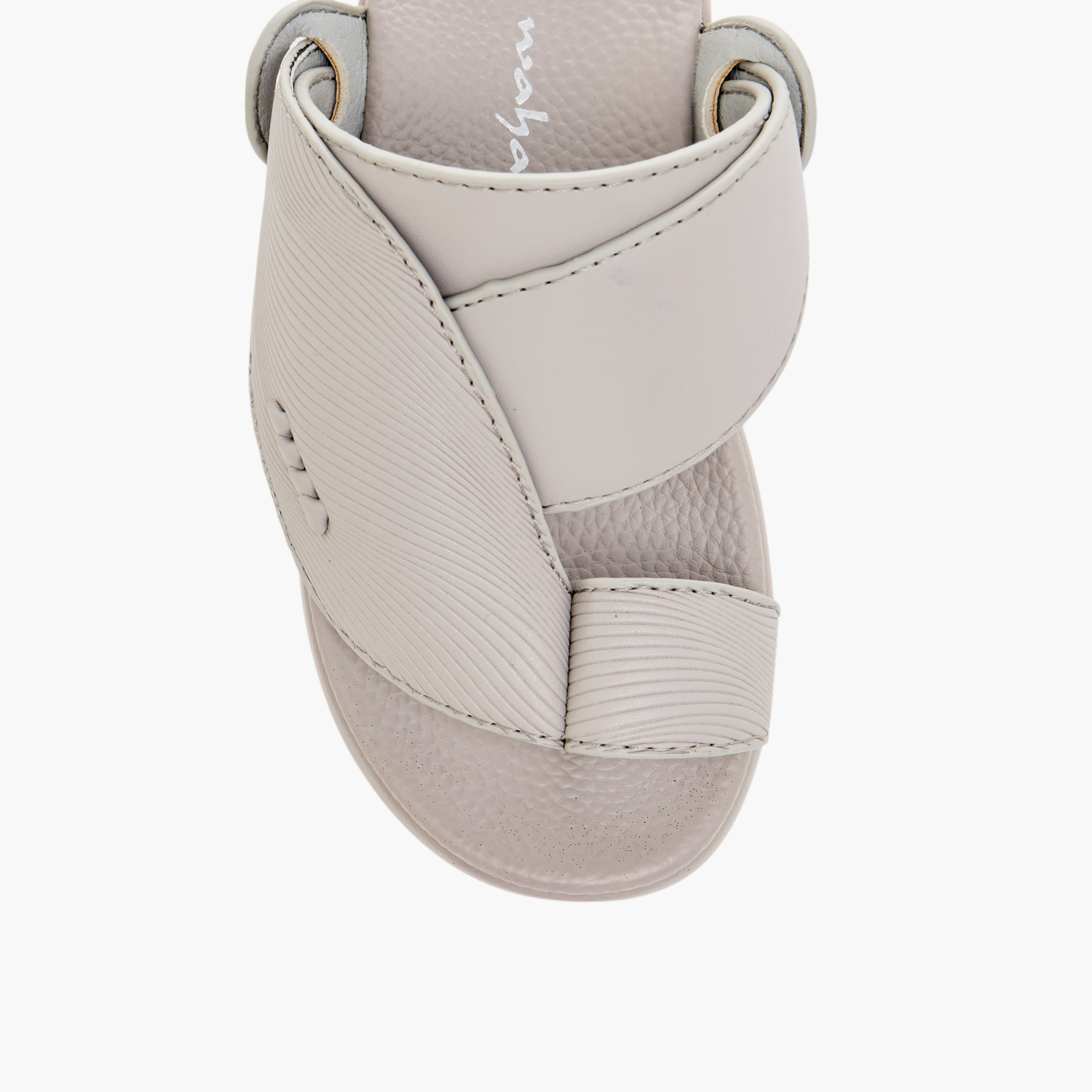 Al Waha Textured Slip-On Arabic Sandals with Toe Loop Detail-boys-shoes-sandals-image-3