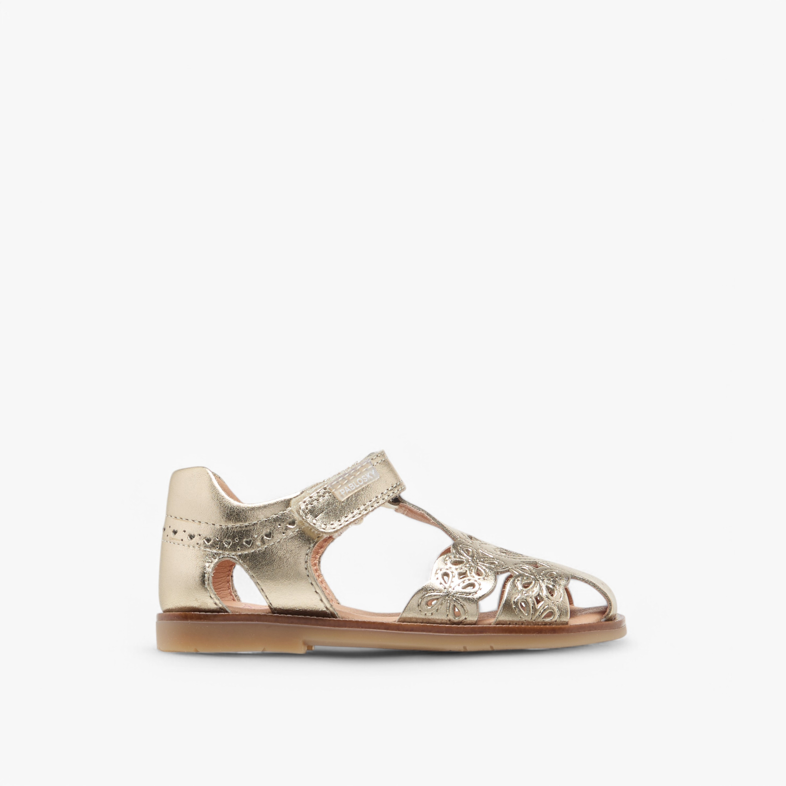 Pablosky Girls Cutout Detail Strap Sandals with Hook and Loop Closure-baby-girls-shoes-sandals-image-3