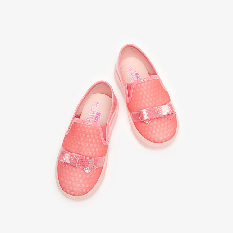Kidy Bow Accented Slip-On Shoes