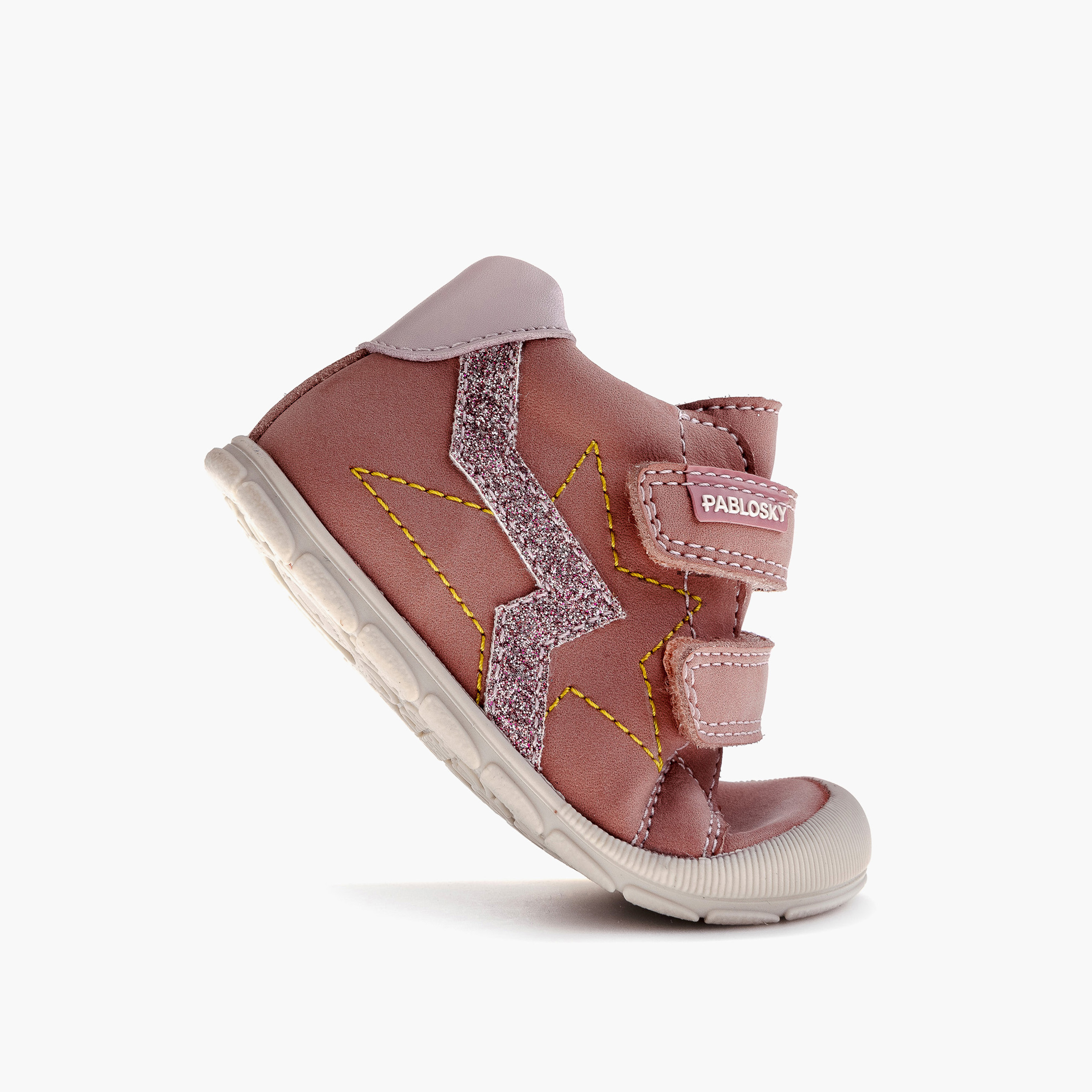 Pablosky Girls' High Top Sneakers with Hook and Loop Closure - 059574-baby-girls-shoes-closedshoes-image-5