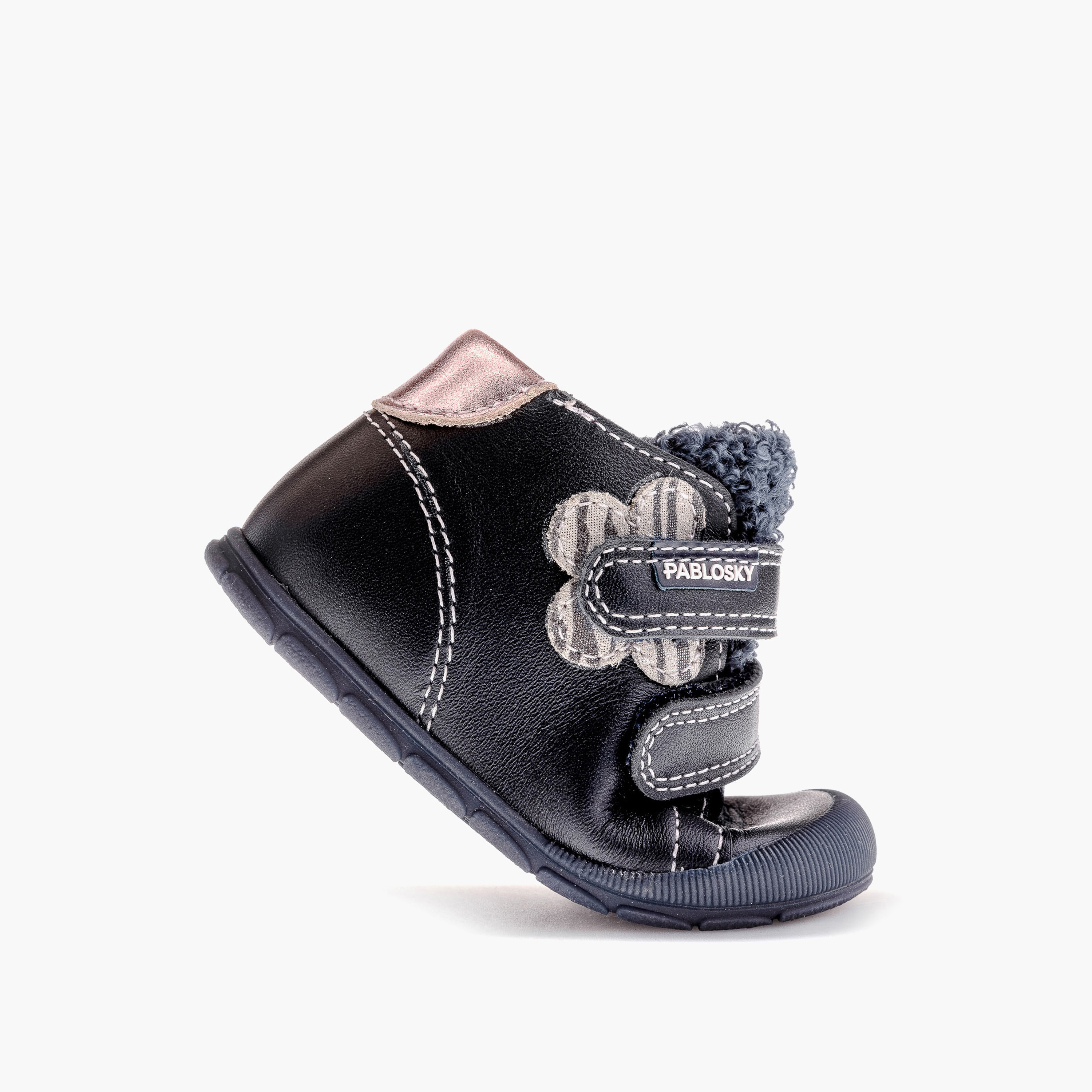حذاء سنيكرز برقبة عالية وشريط إغلاق لاصق للبنات من بابلوسكي - 059775-baby-girls-shoes-closedshoes-image-5