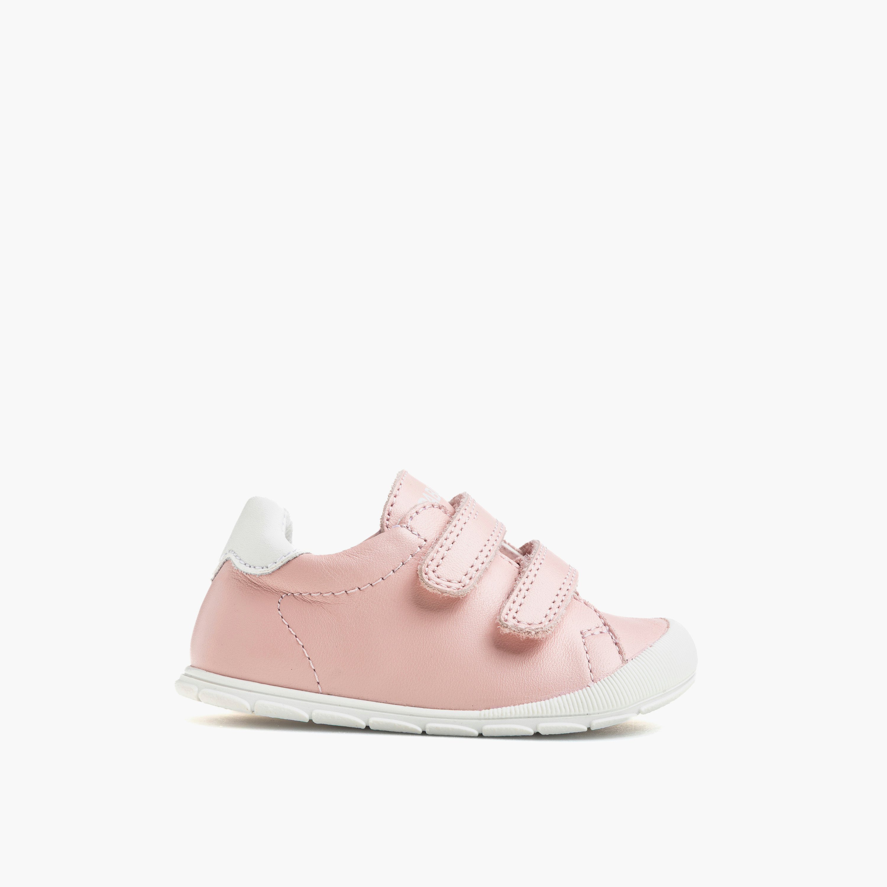 Pablosky Booties with Hook & Loop, Stitch Detail-baby-girls-shoes-closedshoes-image-1