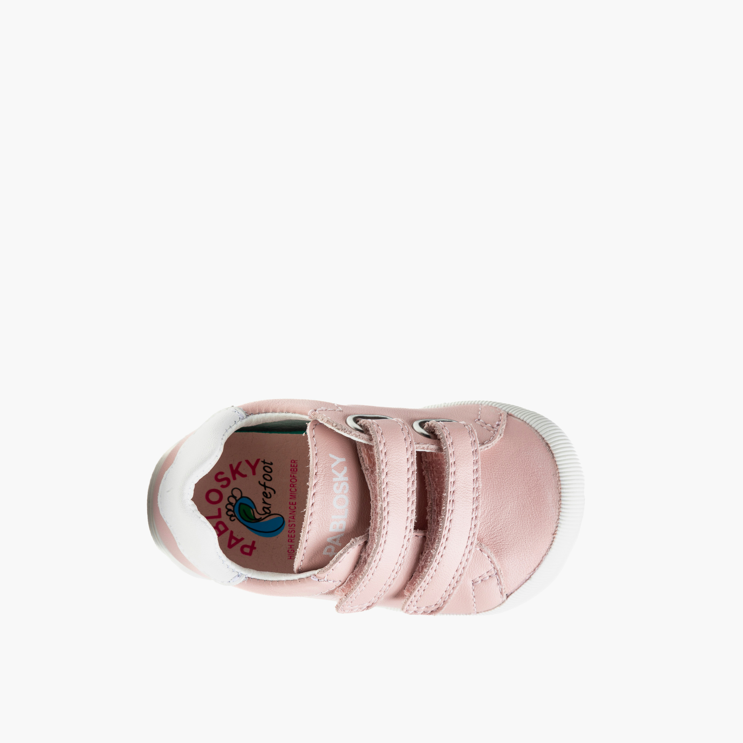 Pablosky Booties with Hook & Loop, Stitch Detail-baby-girls-shoes-closedshoes-image-3