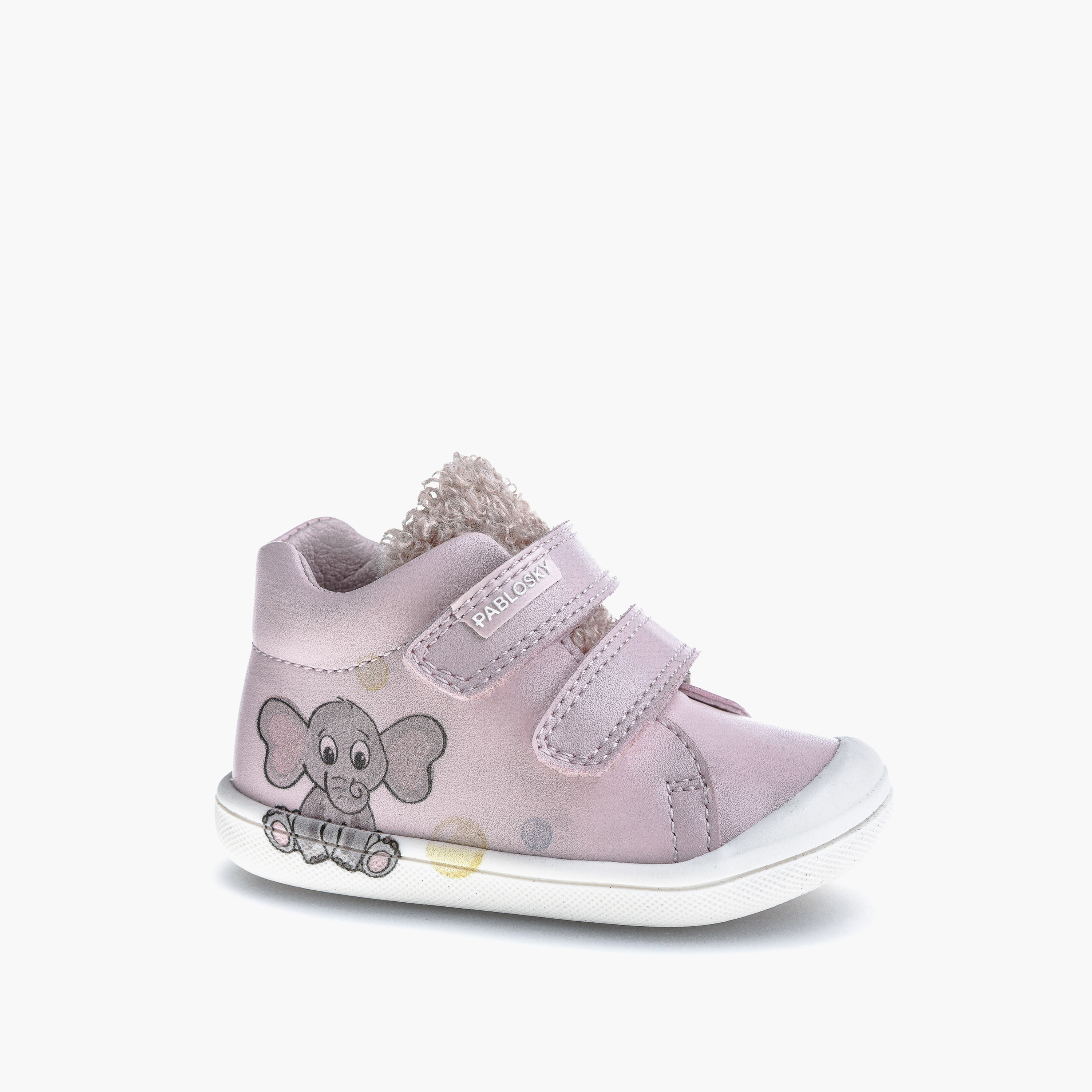 Pablosky Girls' High Top Sneakers with Hook and Loop Closure-baby-girls-shoes-closedshoes-image-1