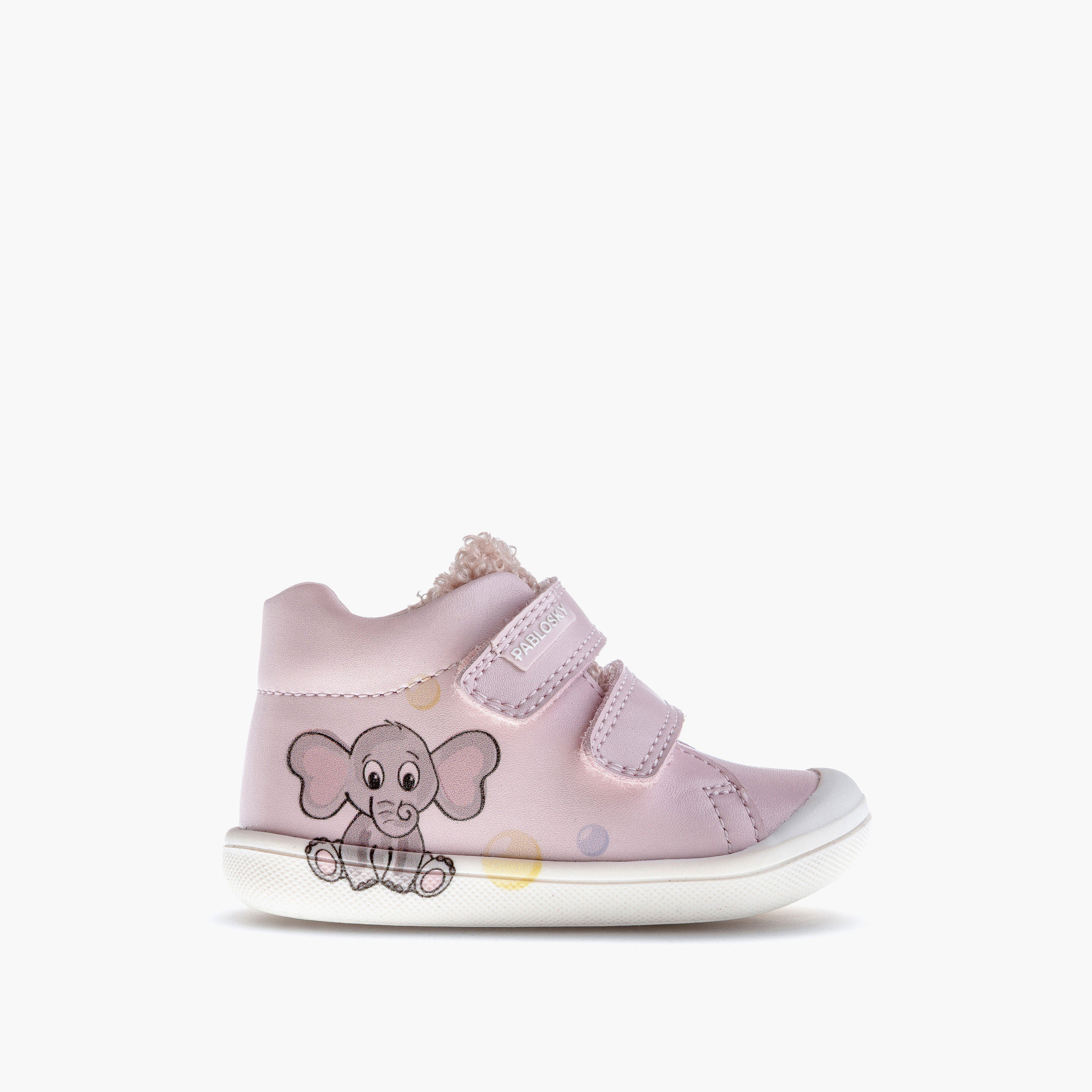 Pablosky Girls' High Top Sneakers with Hook and Loop Closure-baby-girls-shoes-closedshoes-image-2