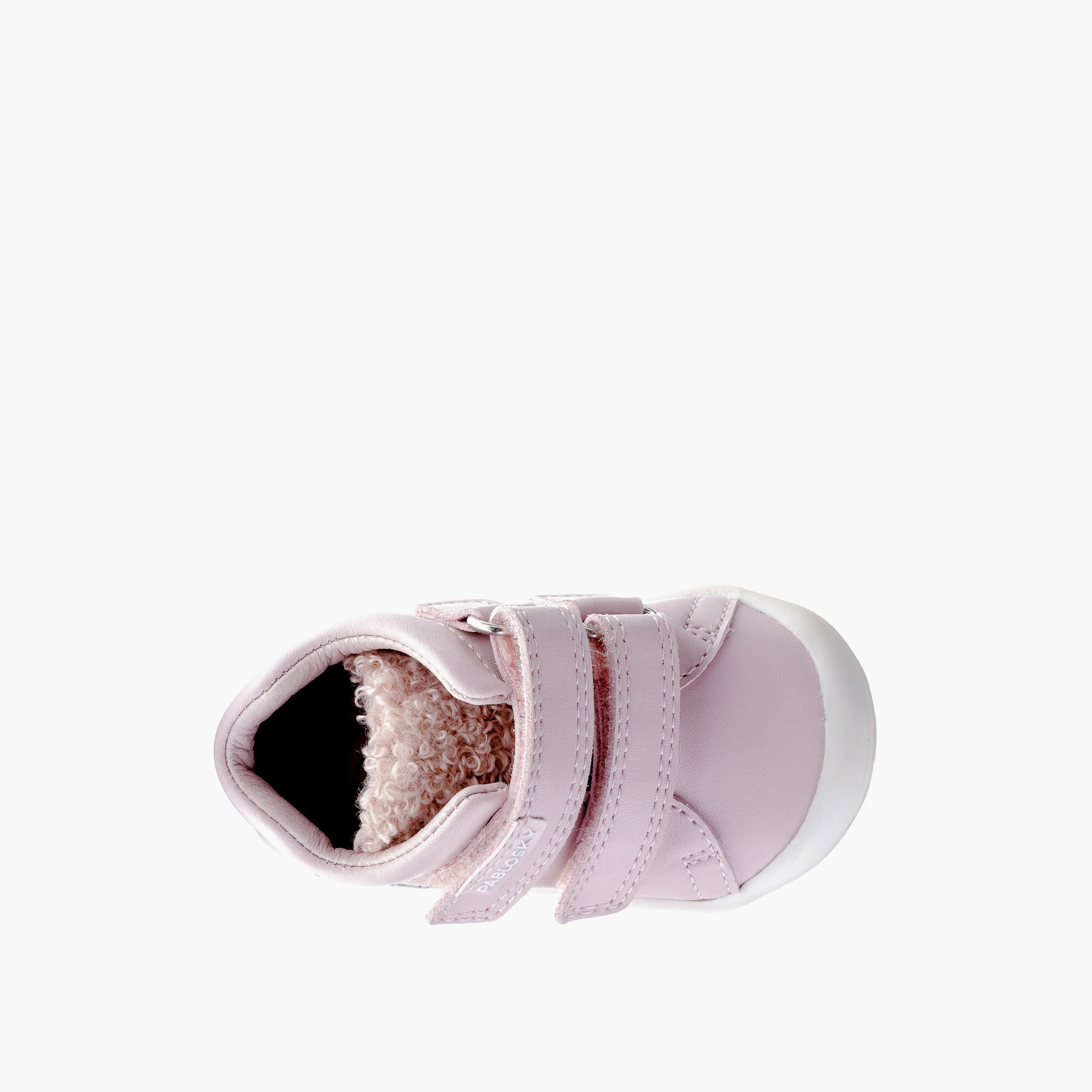 Pablosky Girls' High Top Sneakers with Hook and Loop Closure-baby-girls-shoes-closedshoes-image-4