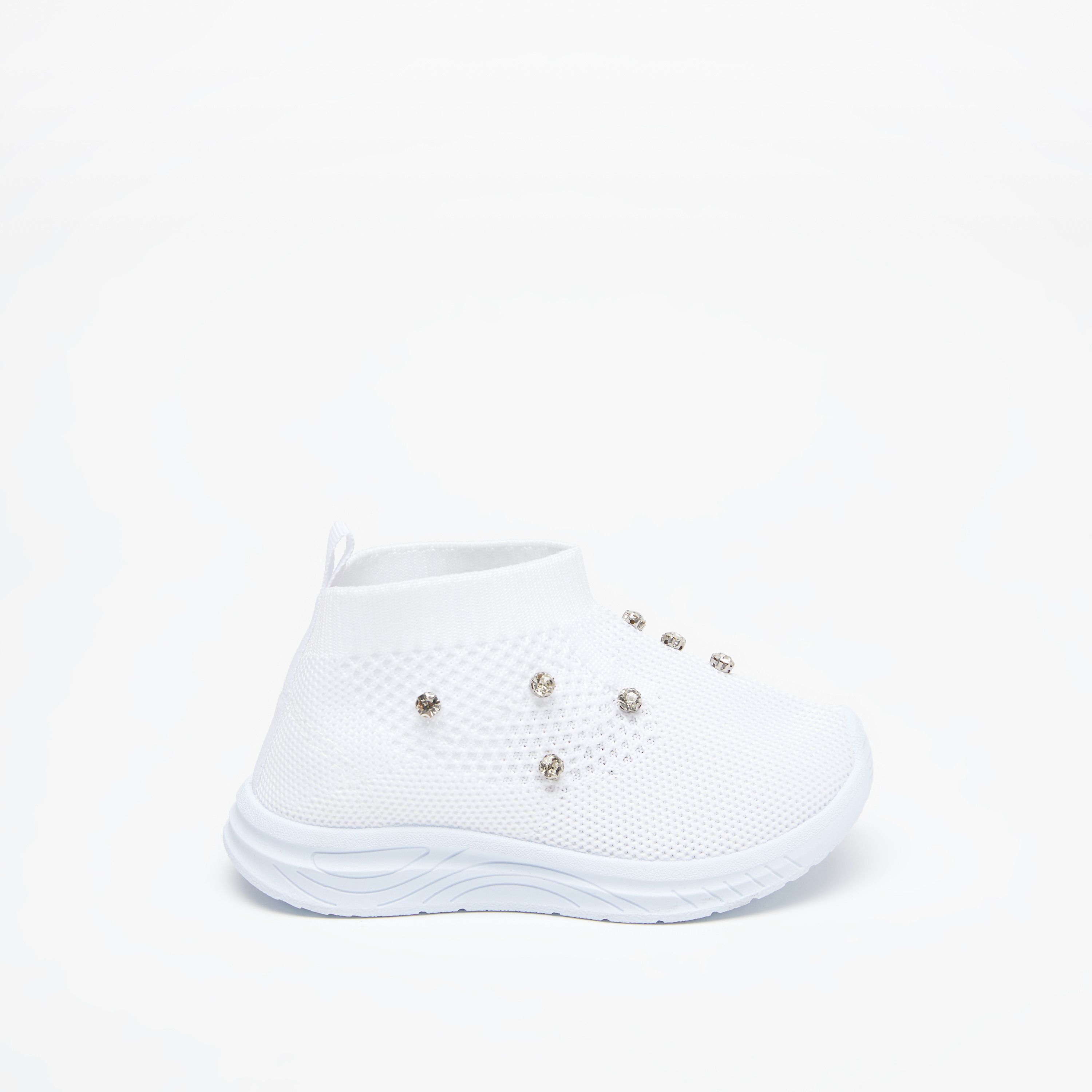 Textured Slip-On Sneakers with Embellished Detail-girls-shoes-sports-image-3