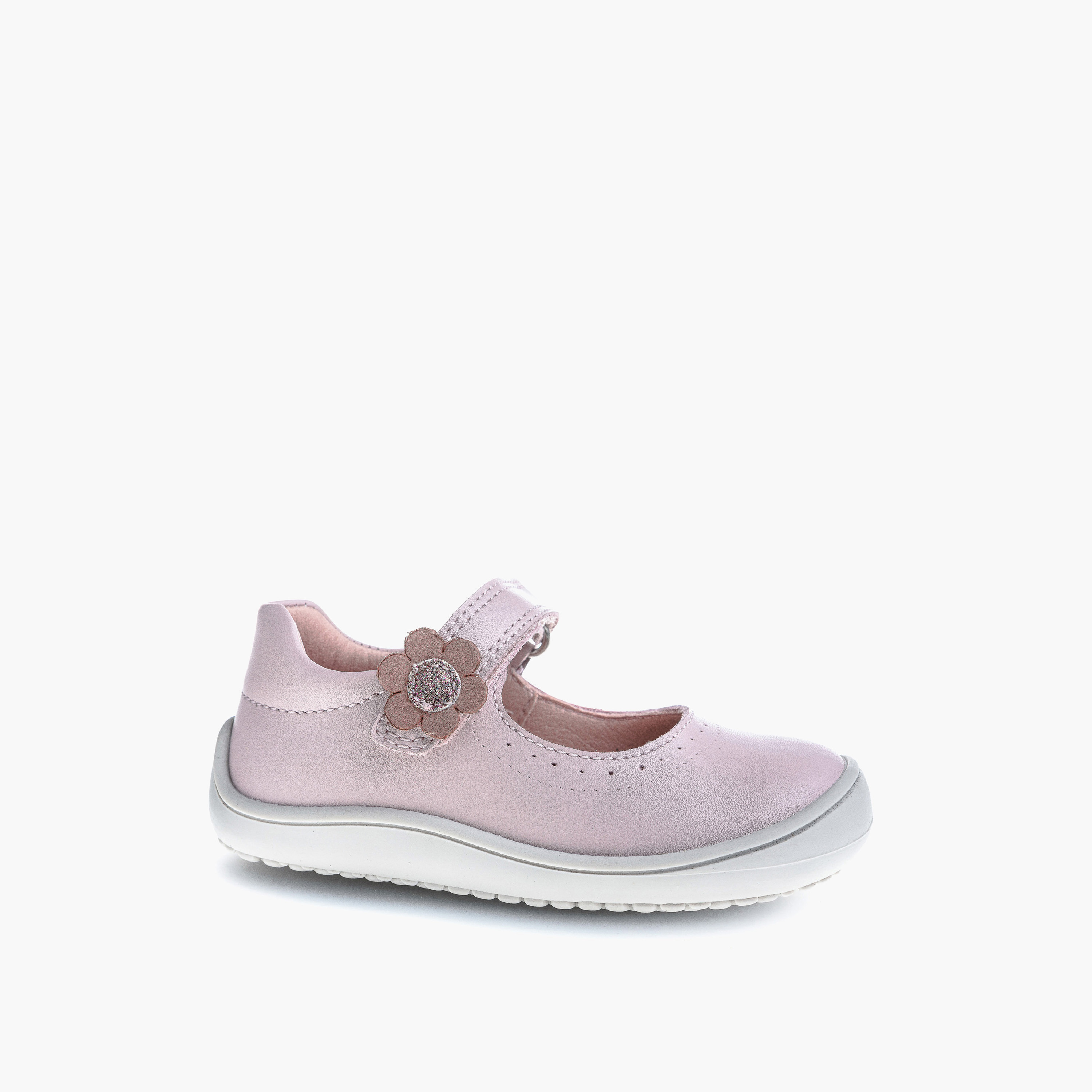 Pablosky Girls' Floral Accent Mary Jane Shoes with Hook and Loop Closure - 063575-baby-girls-shoes-closedshoes-image-1
