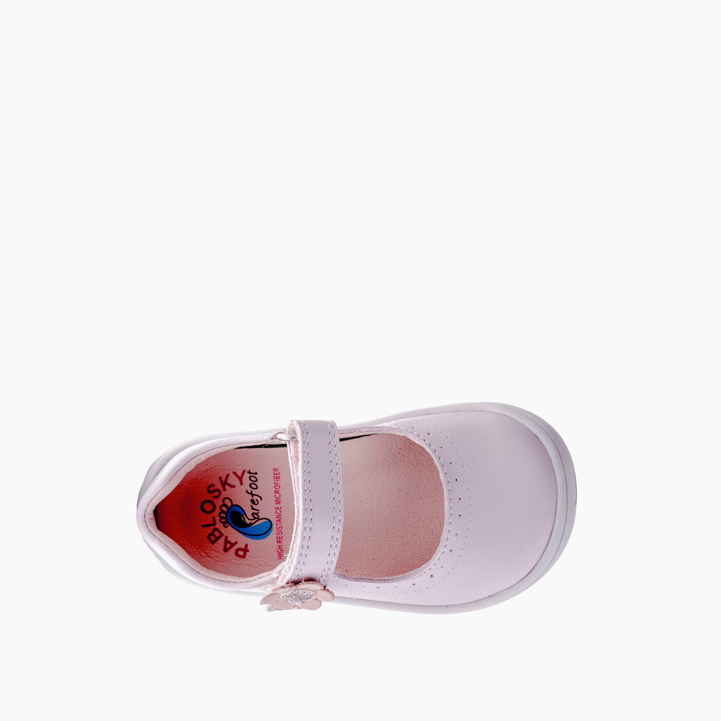 Pablosky Girls' Floral Accent Mary Jane Shoes with Hook and Loop Closure - 063575-baby-girls-shoes-closedshoes-image-4