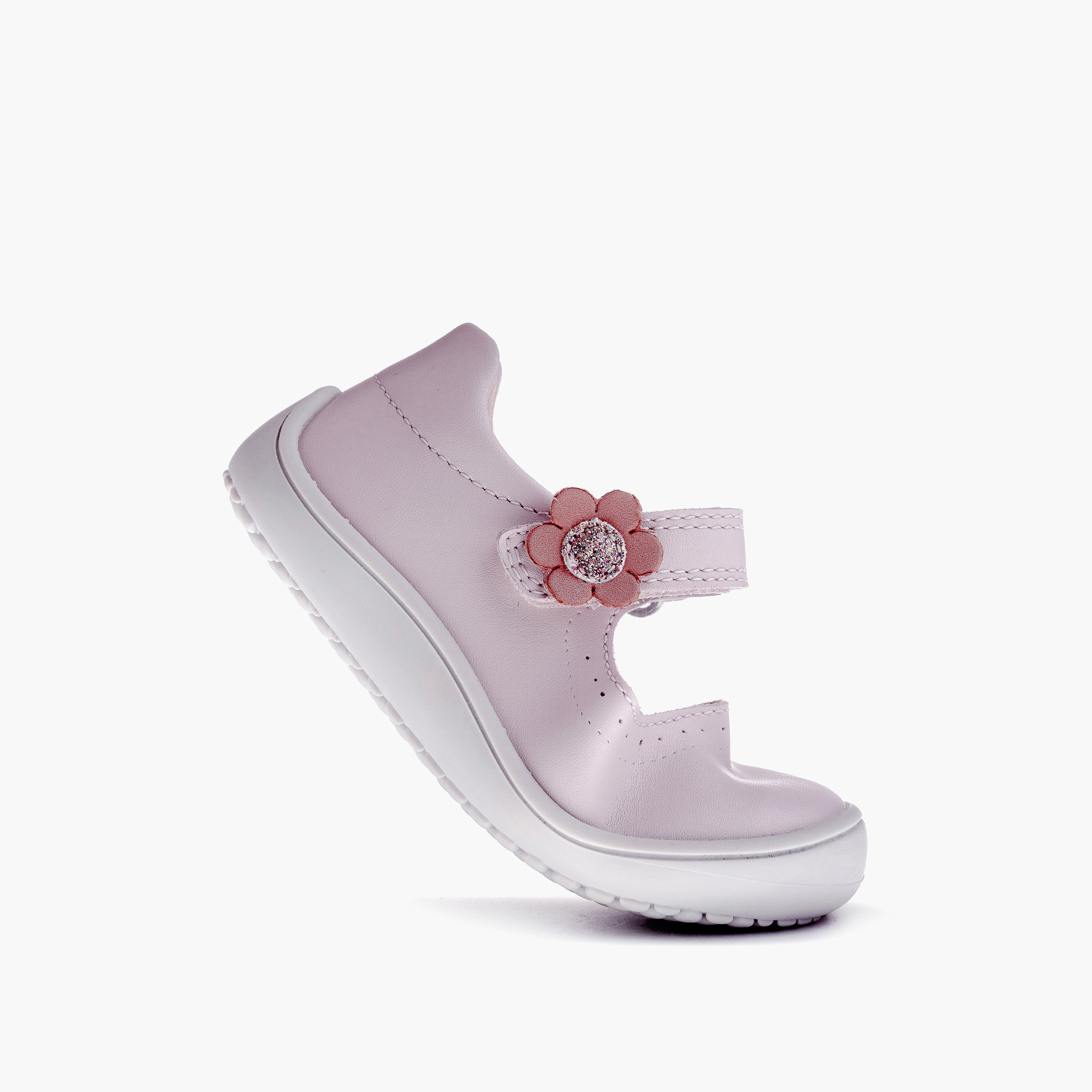 Pablosky Girls' Floral Accent Mary Jane Shoes with Hook and Loop Closure - 063575-baby-girls-shoes-closedshoes-image-5