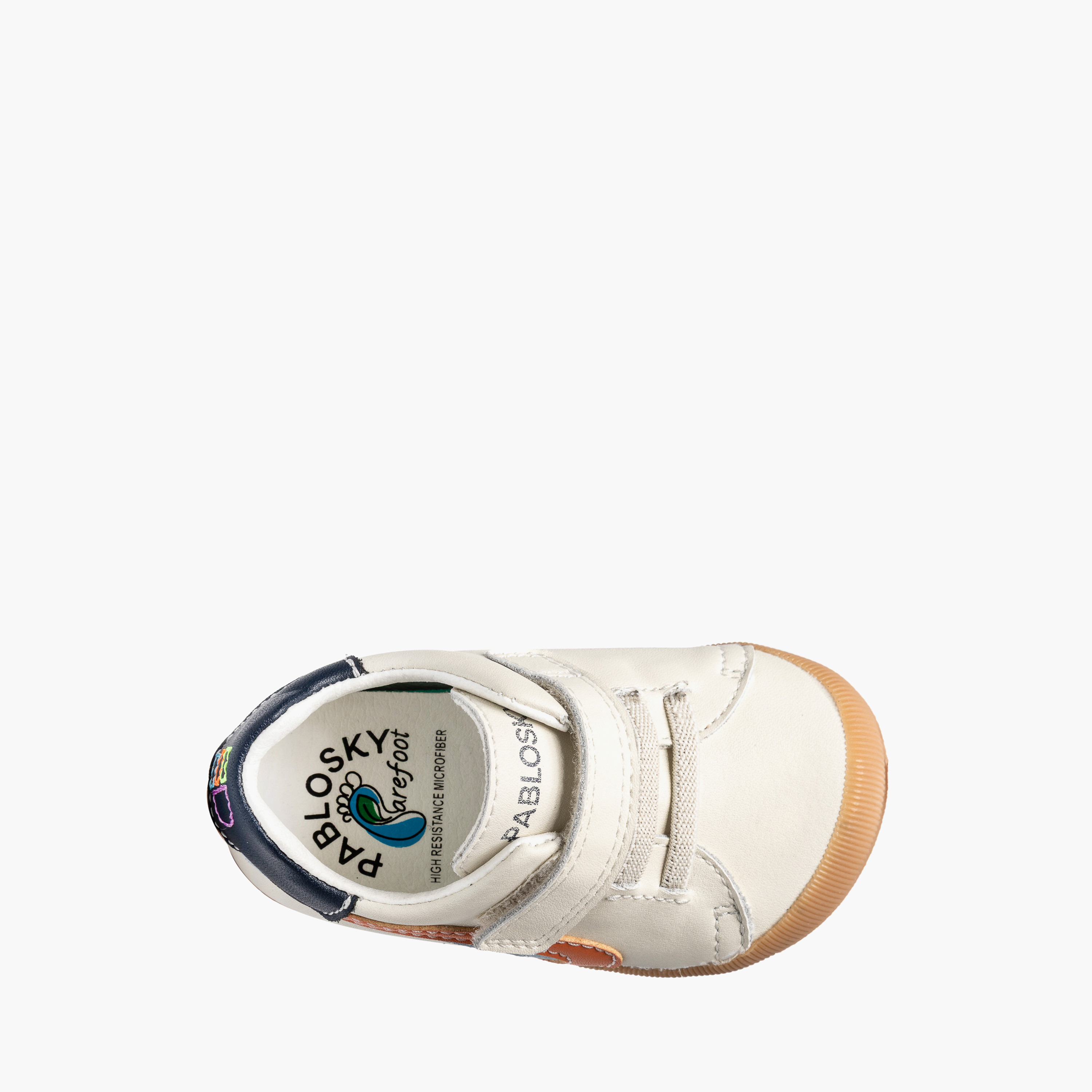 Pablosky Leather Ankle Sneakers with Hook & Loop Closure-baby-boys-shoes-closedshoes-image-4