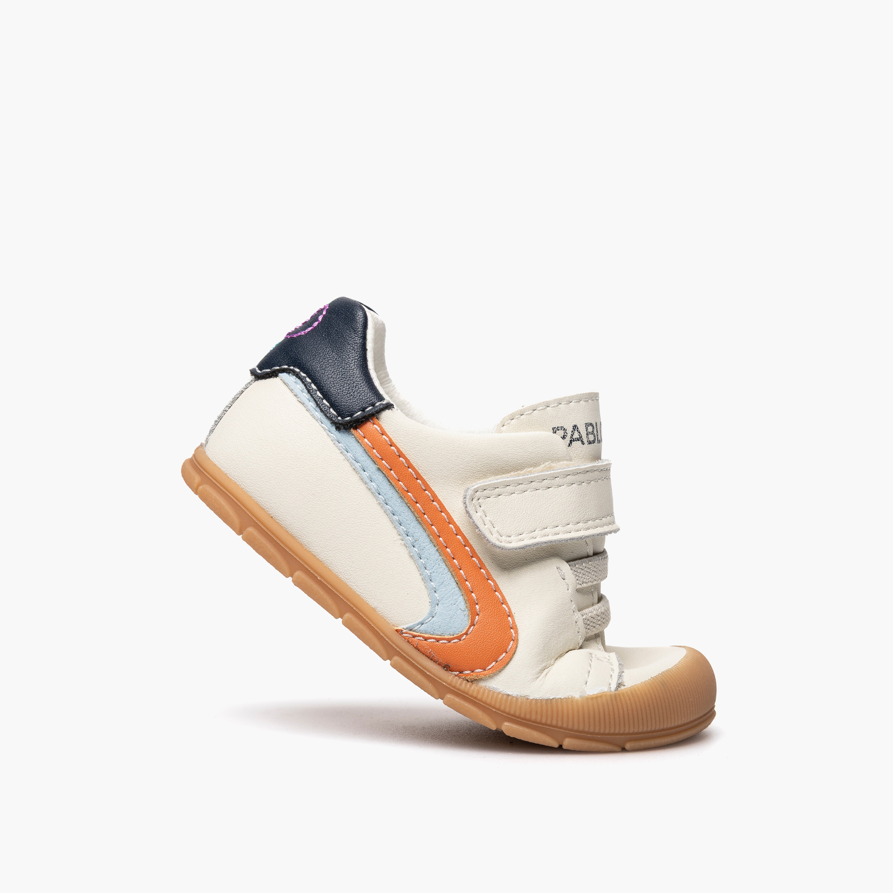 Pablosky Leather Ankle Sneakers with Hook & Loop Closure-baby-boys-shoes-closedshoes-image-5