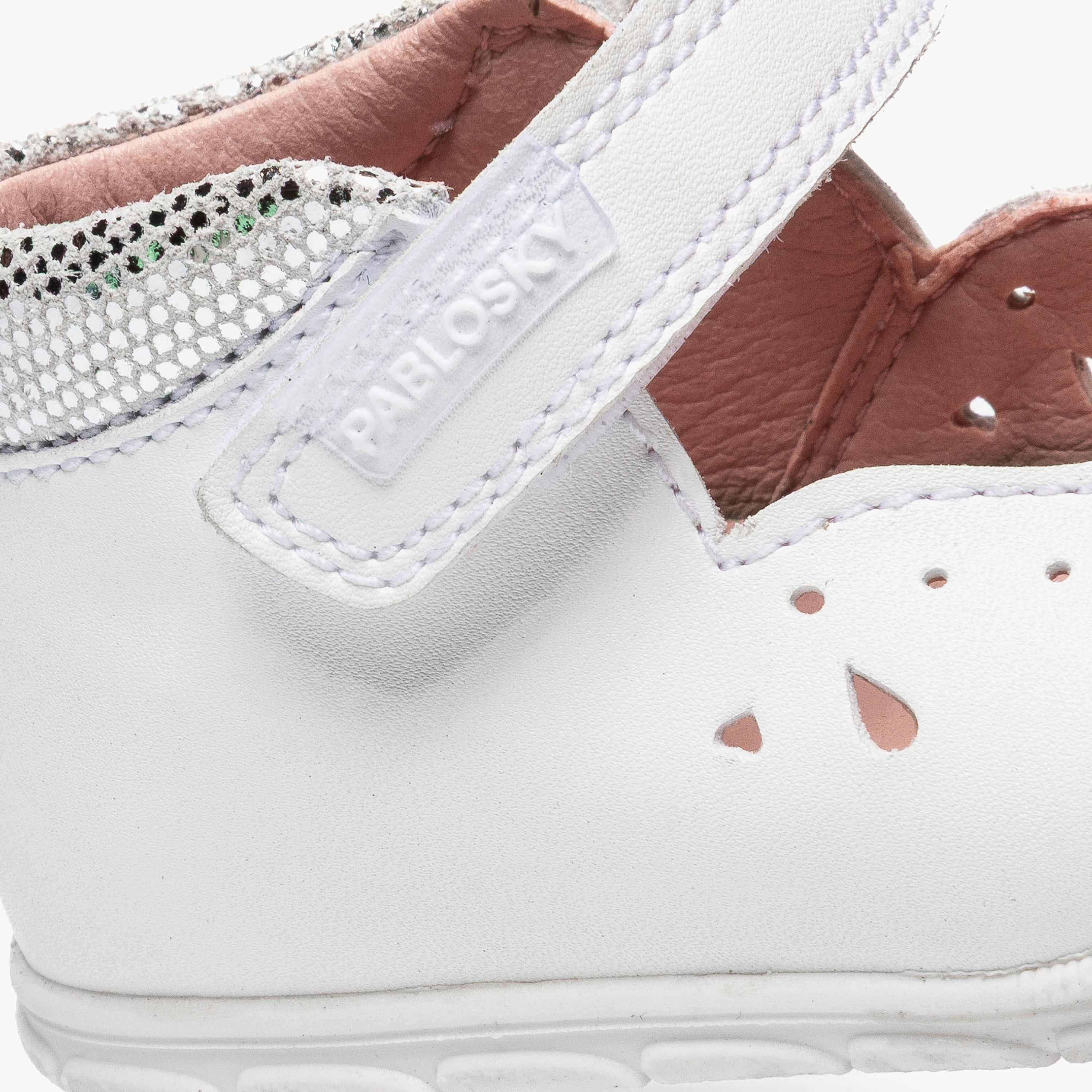 Pablosky Sneakers with Hook & Loop Closure, Perforated Detail-baby-girls-shoes-closedshoes-image-7