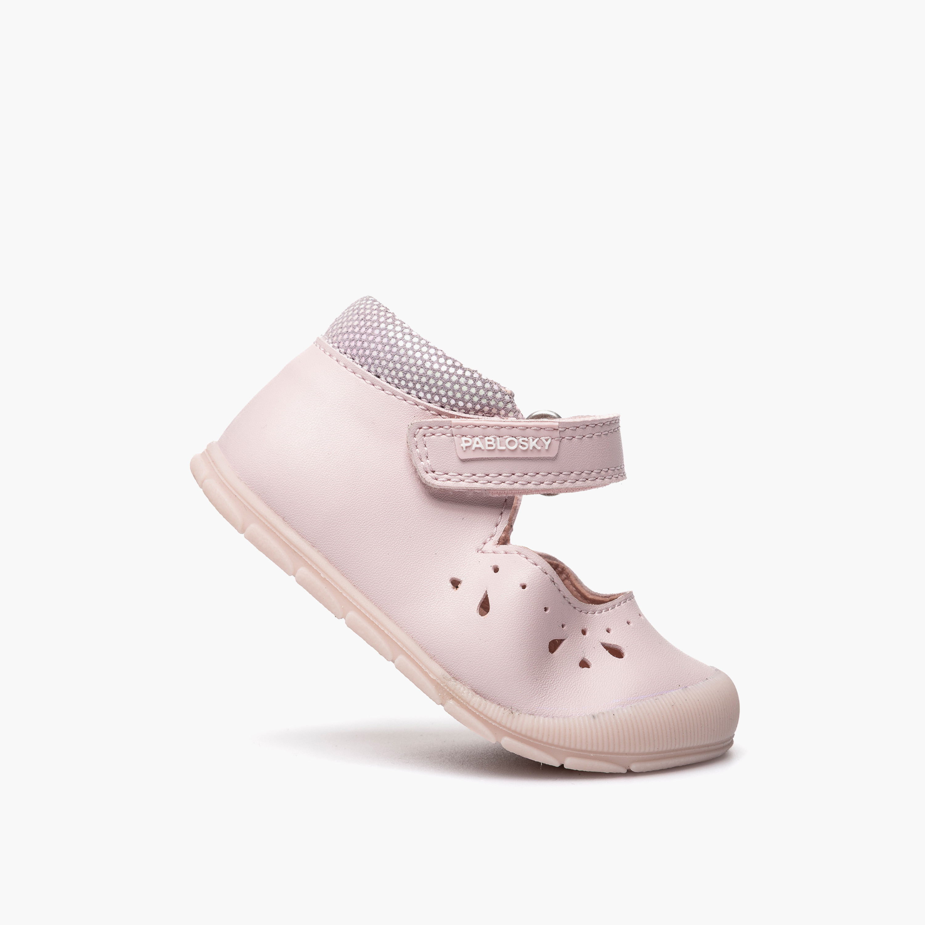 Pablosky Ankle Sneakers with Hook & Loop Closure-baby-girls-shoes-closedshoes-image-5