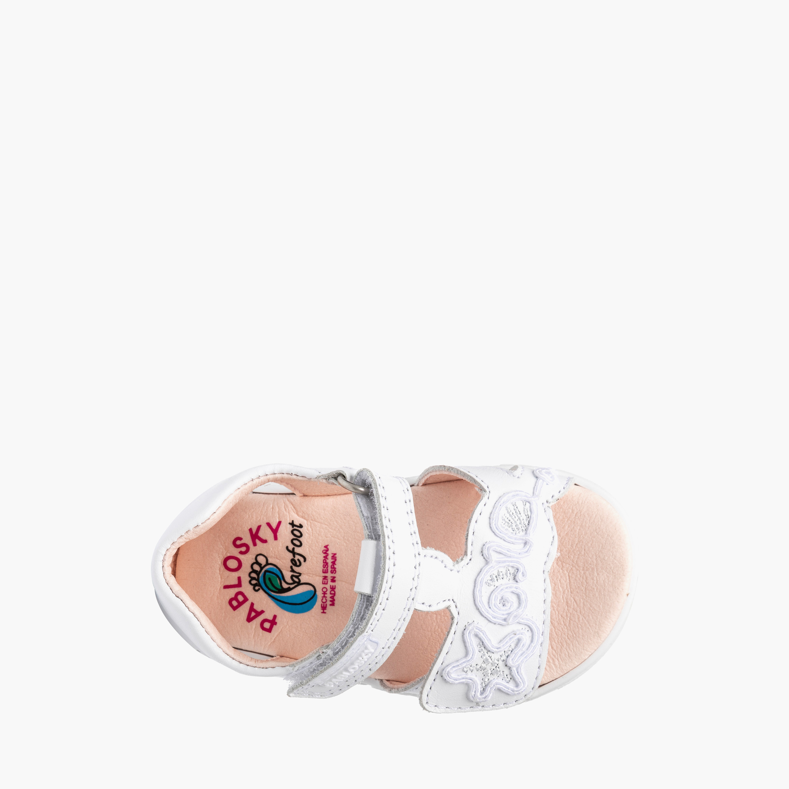Pablosky Leather Strap Sandals with Hook & Loop Closure-baby-girls-shoes-sandals-image-4