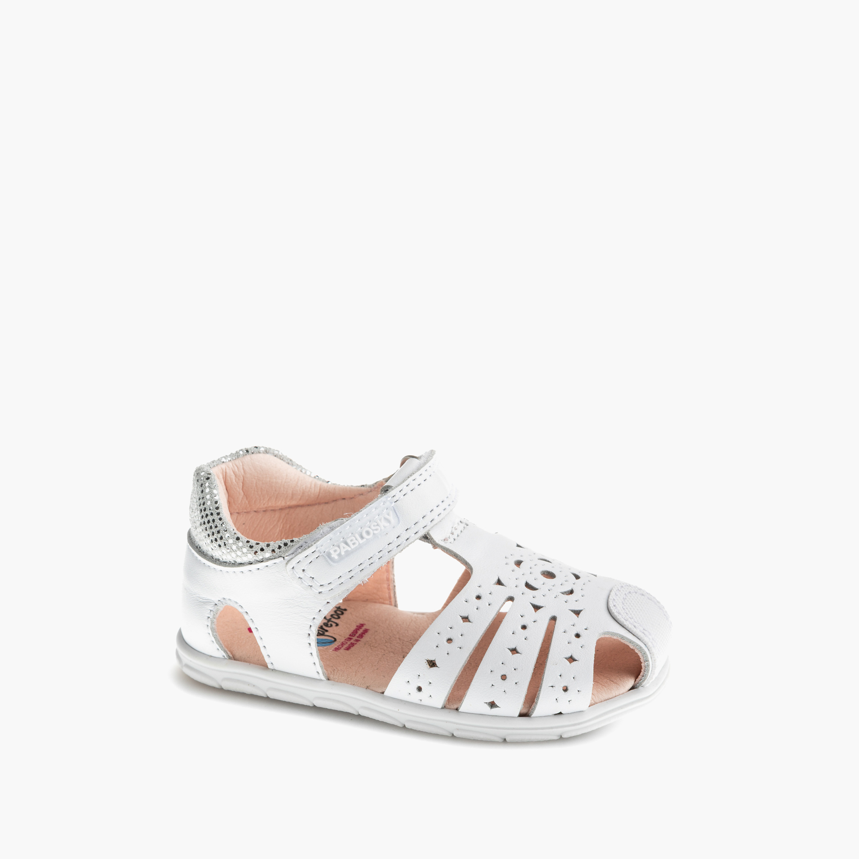 Pablosky Sandals with Hook & Loop Closure, Cutout Design-baby-girls-shoes-sandals-image-1