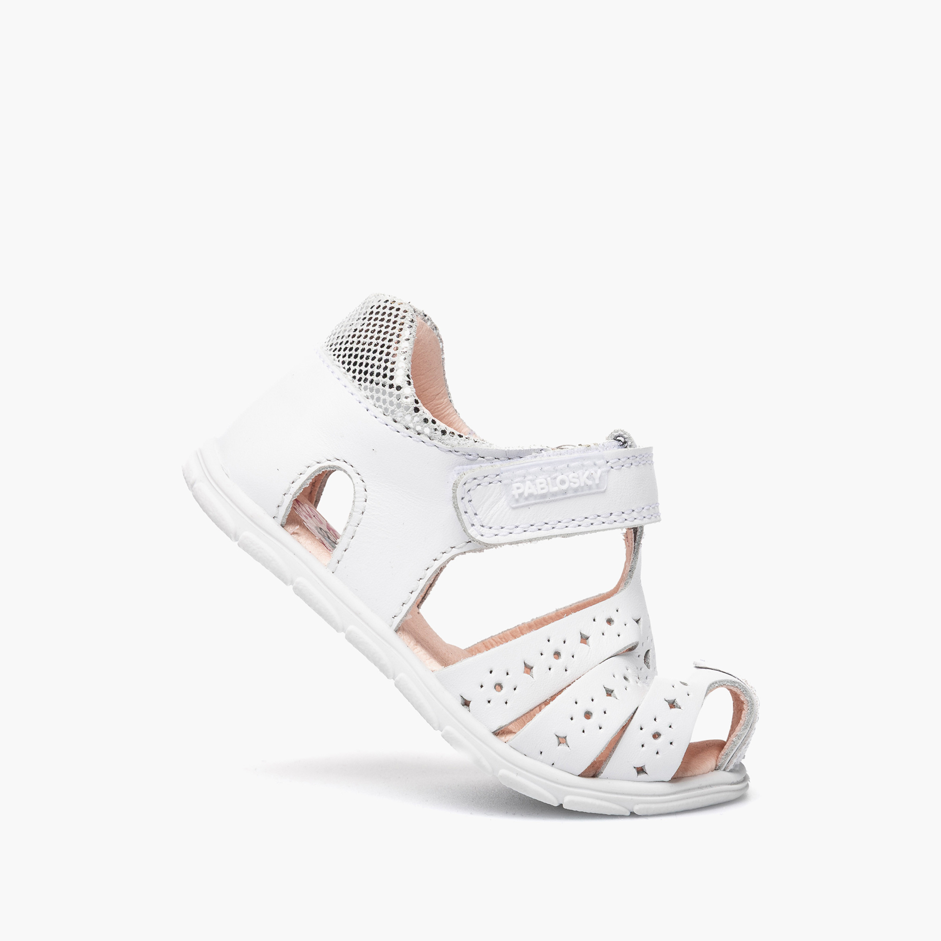 Pablosky Sandals with Hook & Loop Closure, Cutout Design-baby-girls-shoes-sandals-image-5