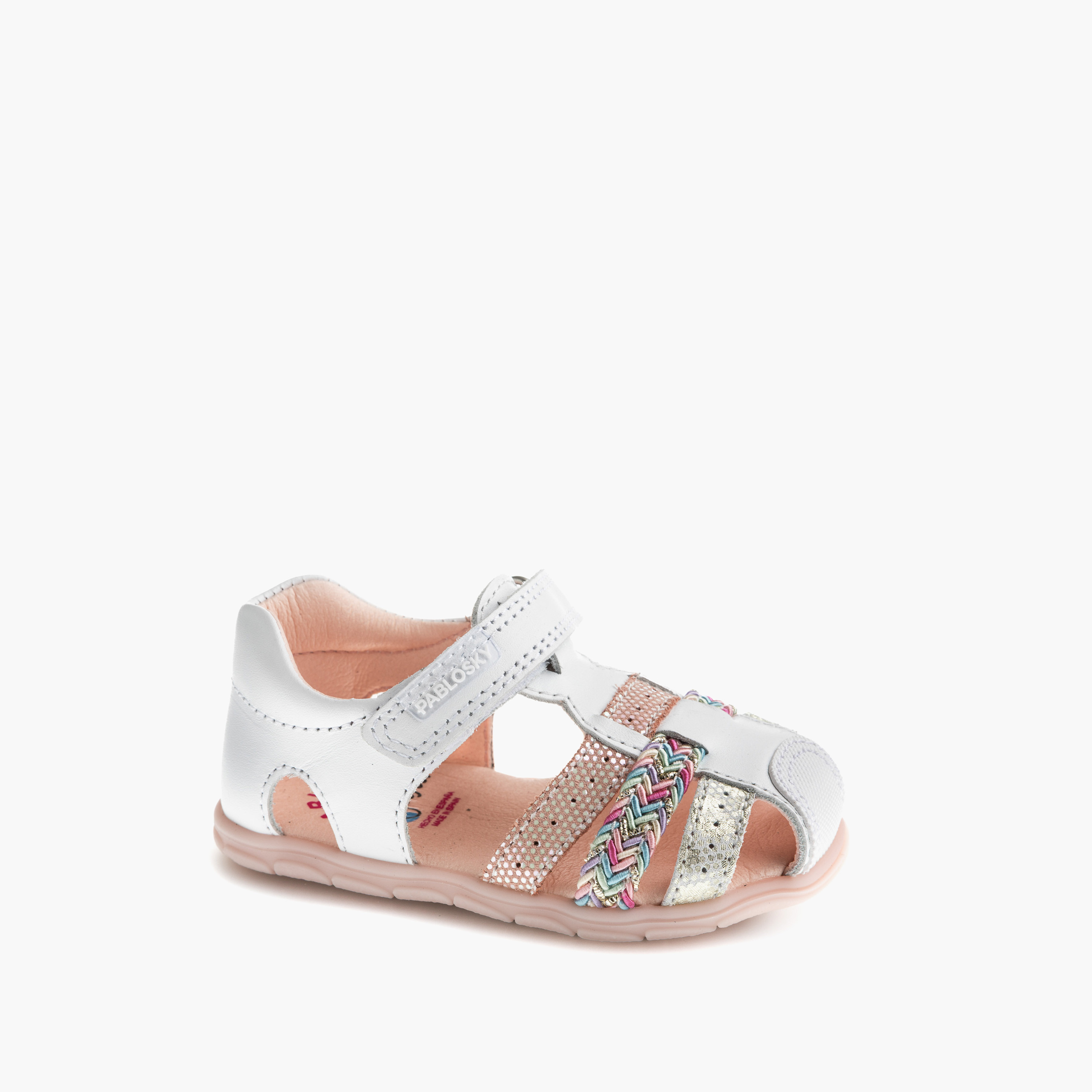 صندل جلد مريح بشريط إغلاق لاصق من بابلوسكي-baby-girls-shoes-sandals-image-1