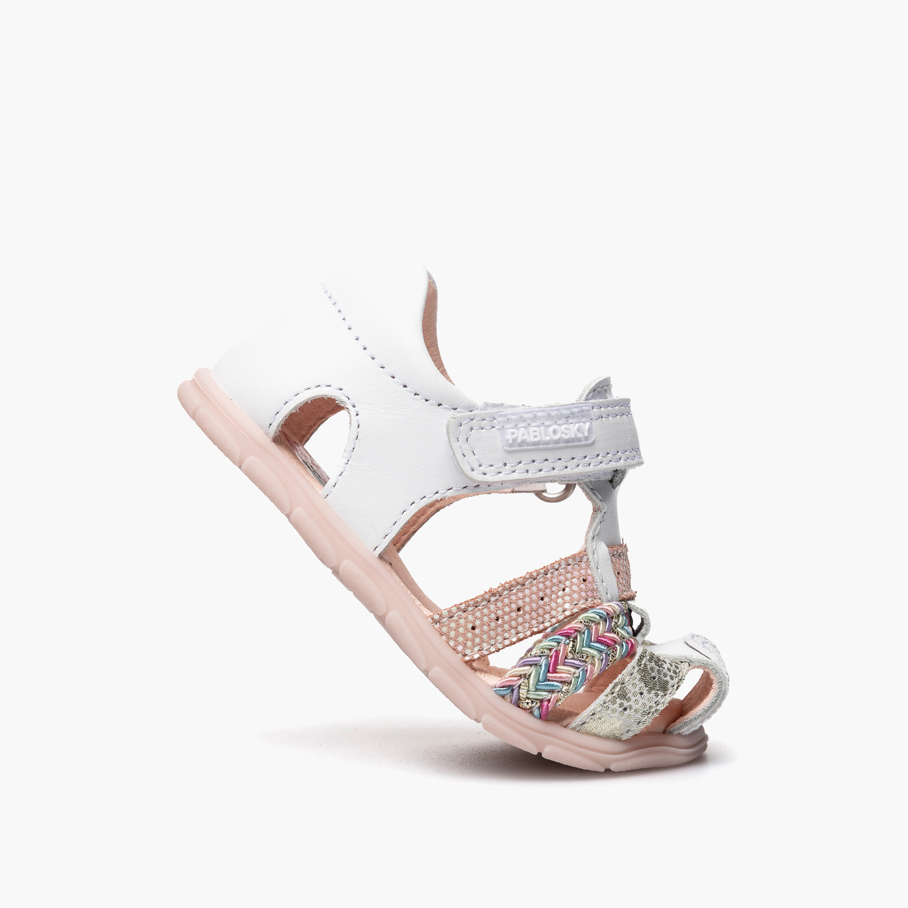 صندل جلد مريح بشريط إغلاق لاصق من بابلوسكي-baby-girls-shoes-sandals-image-5