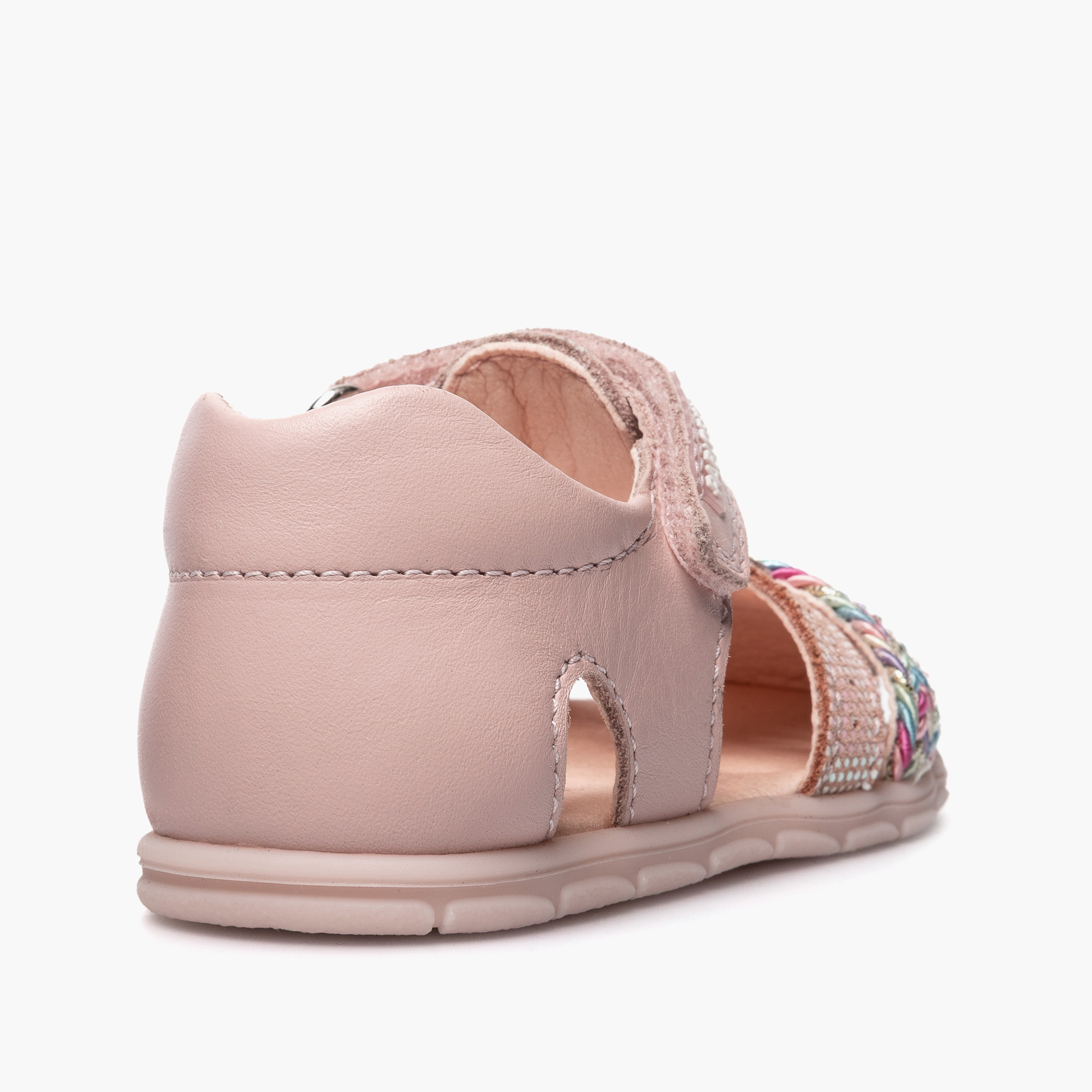Pablosky Leather Comfort Sandals with Hook & Loop Closure-baby-girls-shoes-sandals-image-3