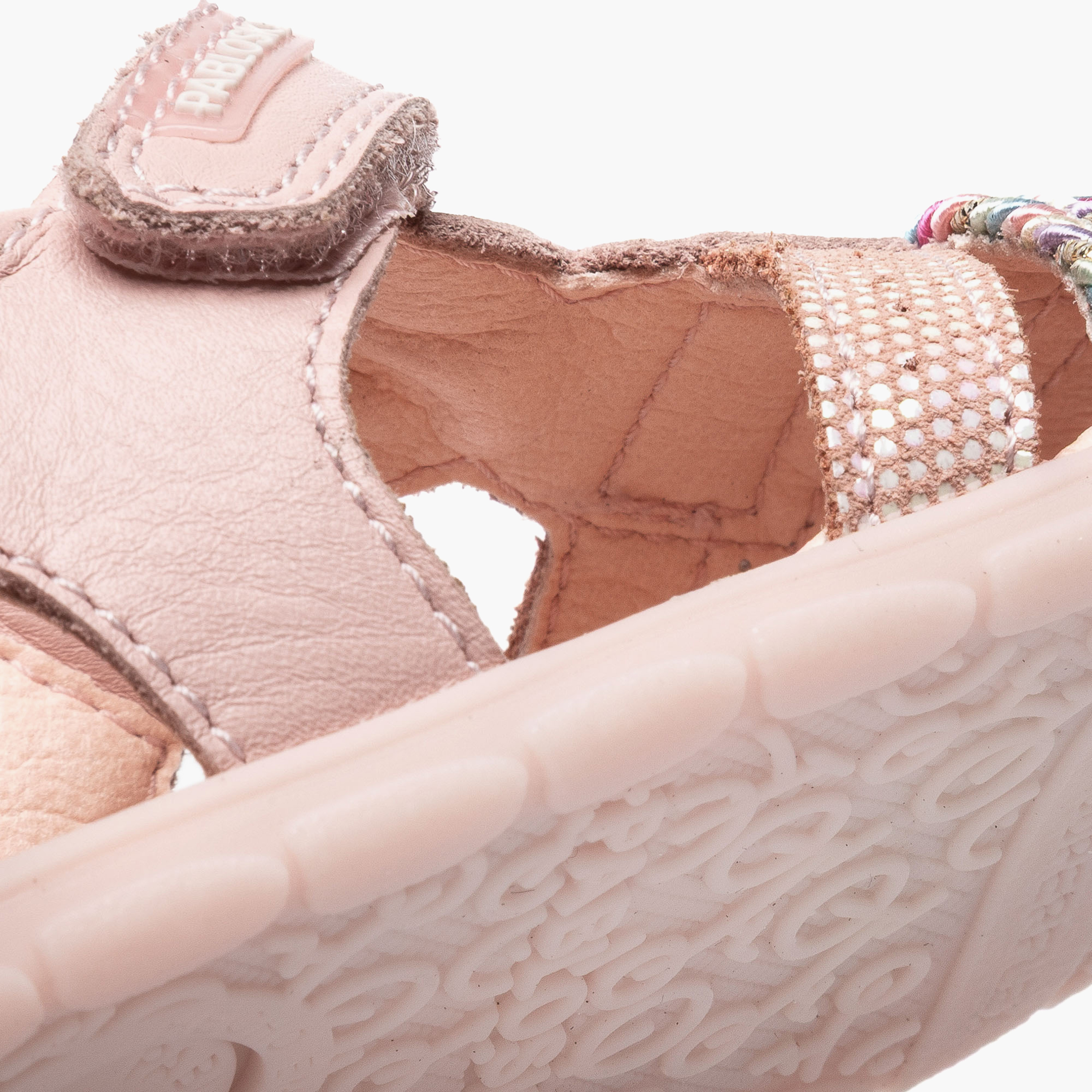 Pablosky Leather Comfort Sandals with Hook & Loop Closure-baby-girls-shoes-sandals-image-7