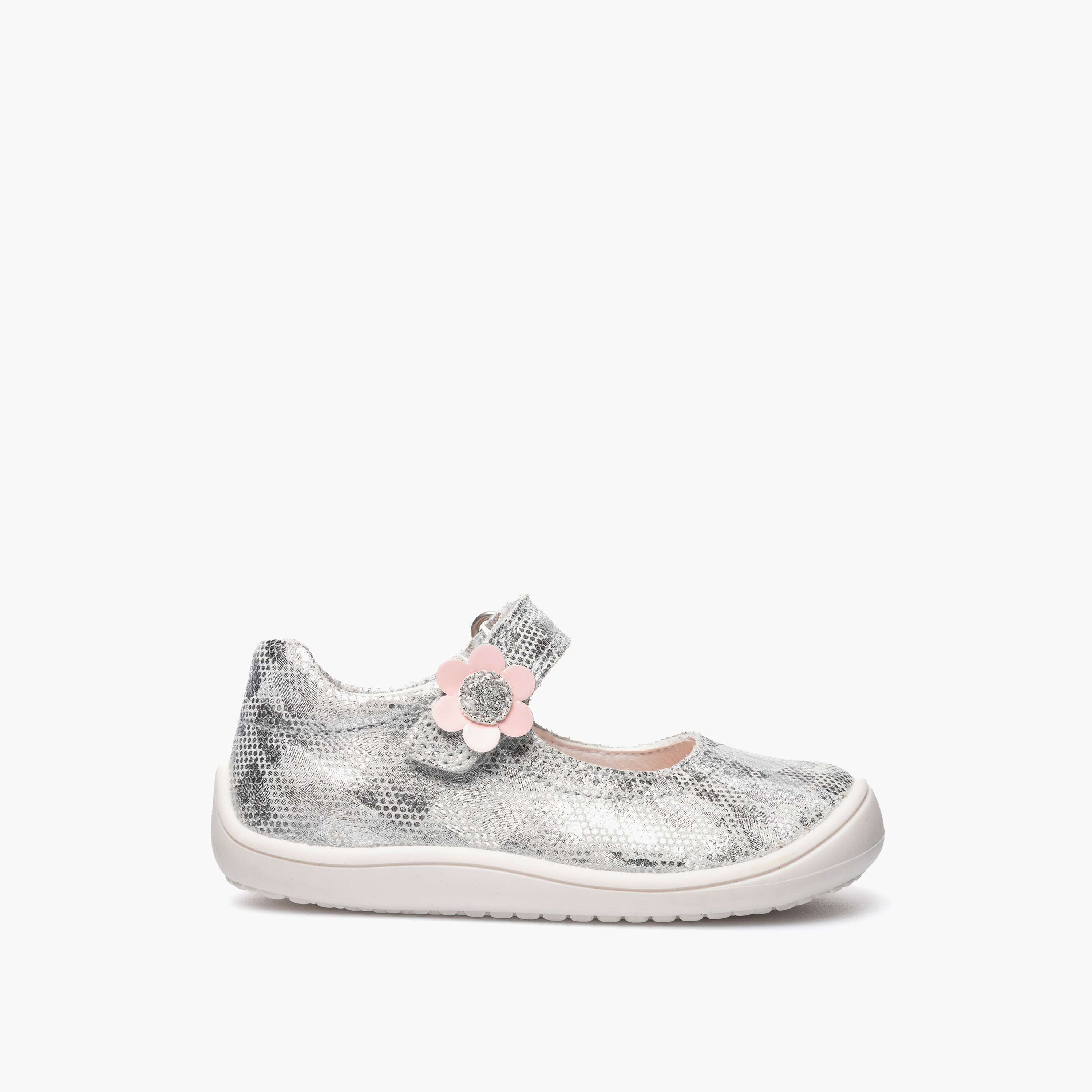 Pablosky Mary Jane Shoes with Hook & Loop Closure with Floral Applique-baby-girls-shoes-sandals-image-2