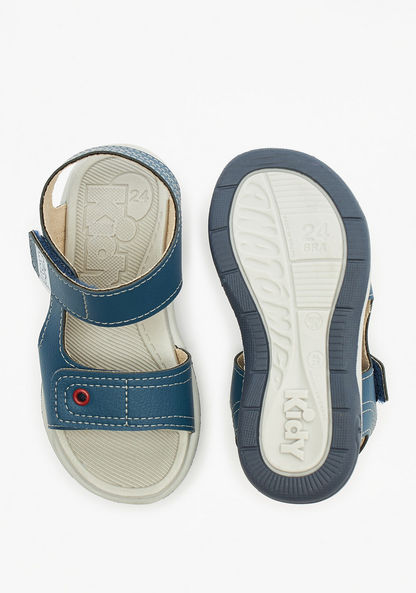 Kidy Solid Floaters with Hook and Loop Closure-Boy%27s Sandals-image-3
