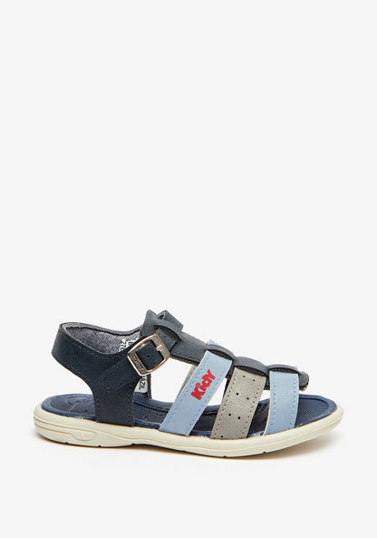 Kidy Perforated Floaters with Strap Detail and Buckle Closure-Boy%27s Sandals-image-0