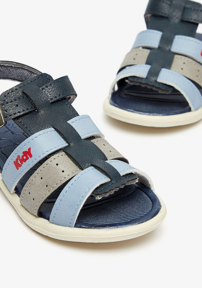 Kidy Perforated Floaters with Strap Detail and Buckle Closure-Boy%27s Sandals-image-2