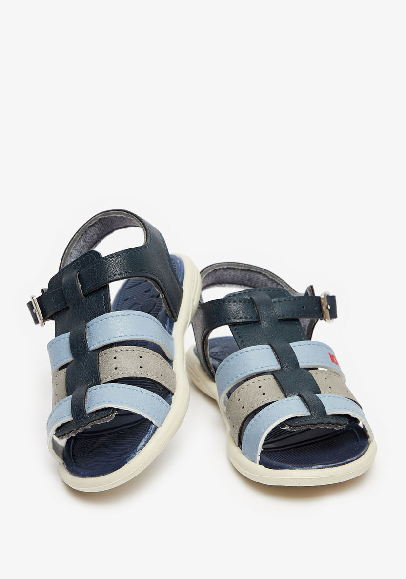 Kidy Perforated Floaters with Strap Detail and Buckle Closure-Boy%27s Sandals-image-3