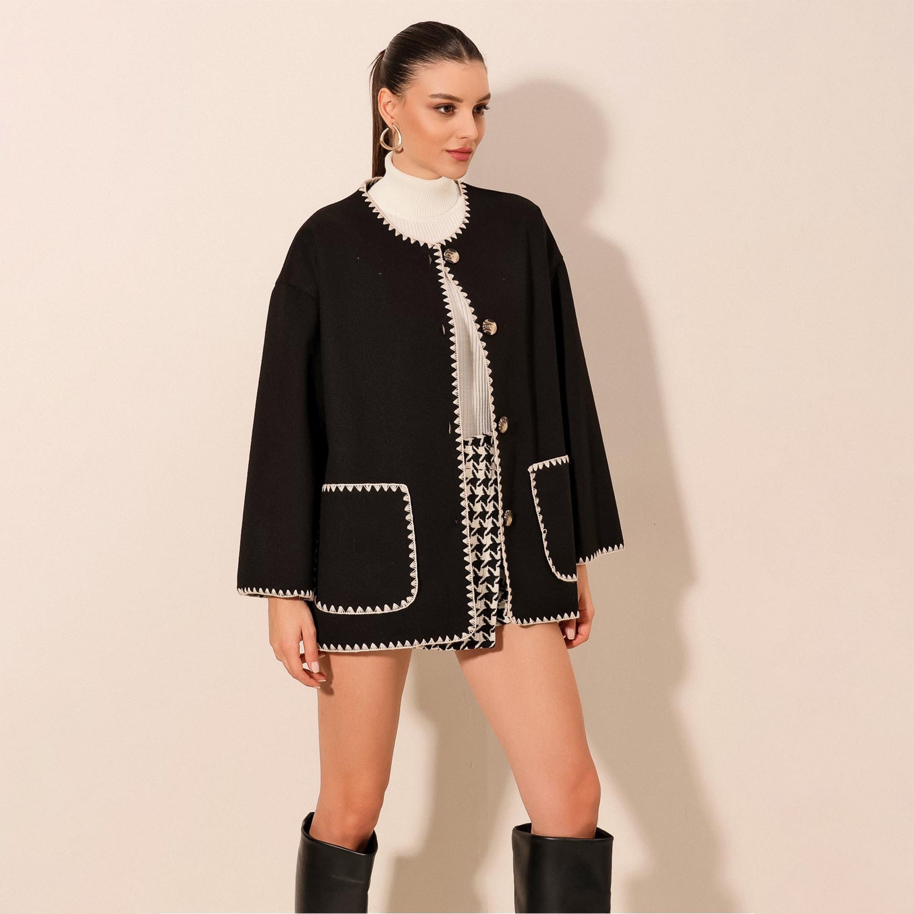 جاكيت نسائي باللون الأسود من بيجدارت-women-winterwear-coatsandjackets-jackets-image-4