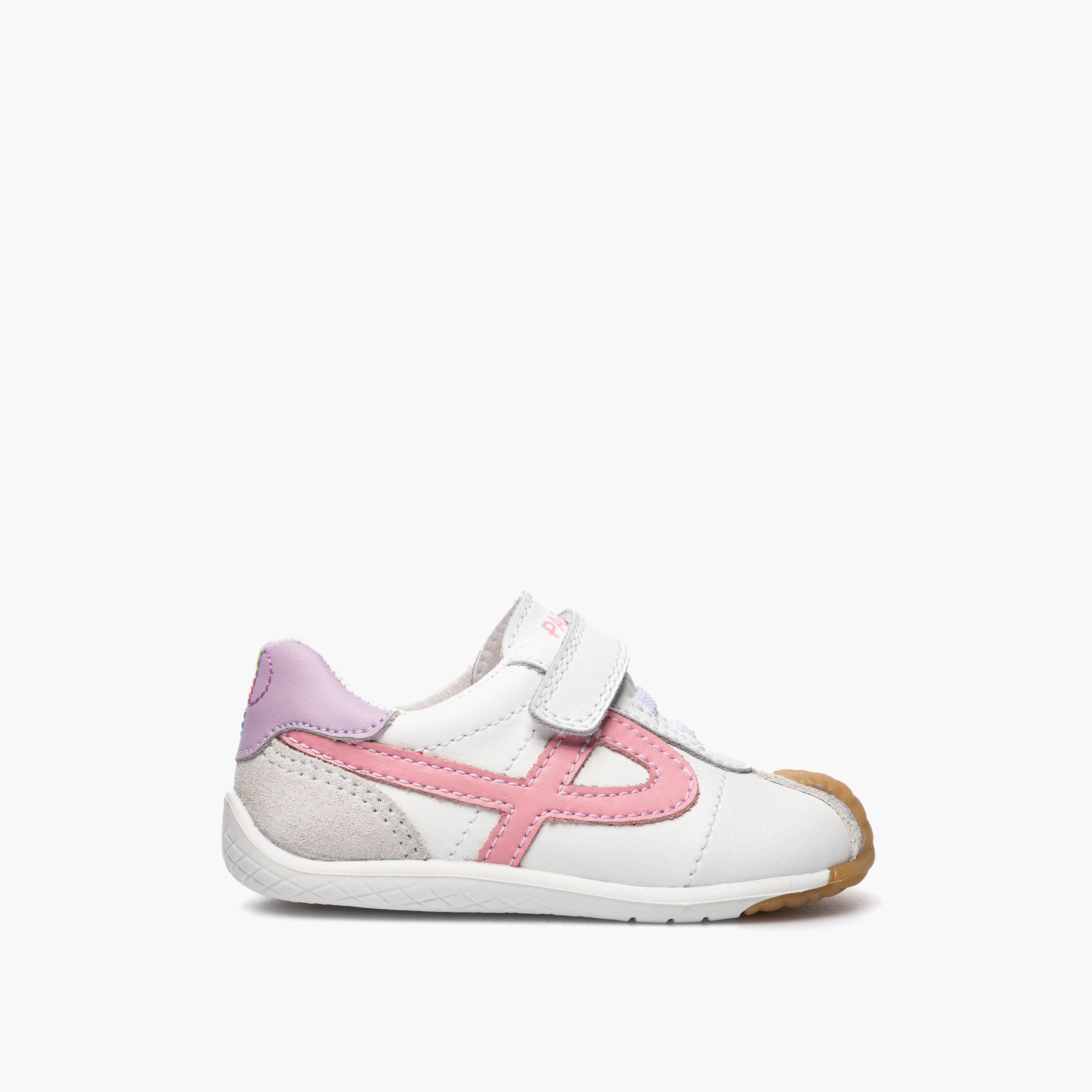 Pablosky Ankle Sneakers with Hook & Loop Closure, Colourblock-baby-girls-shoes-closedshoes-image-2