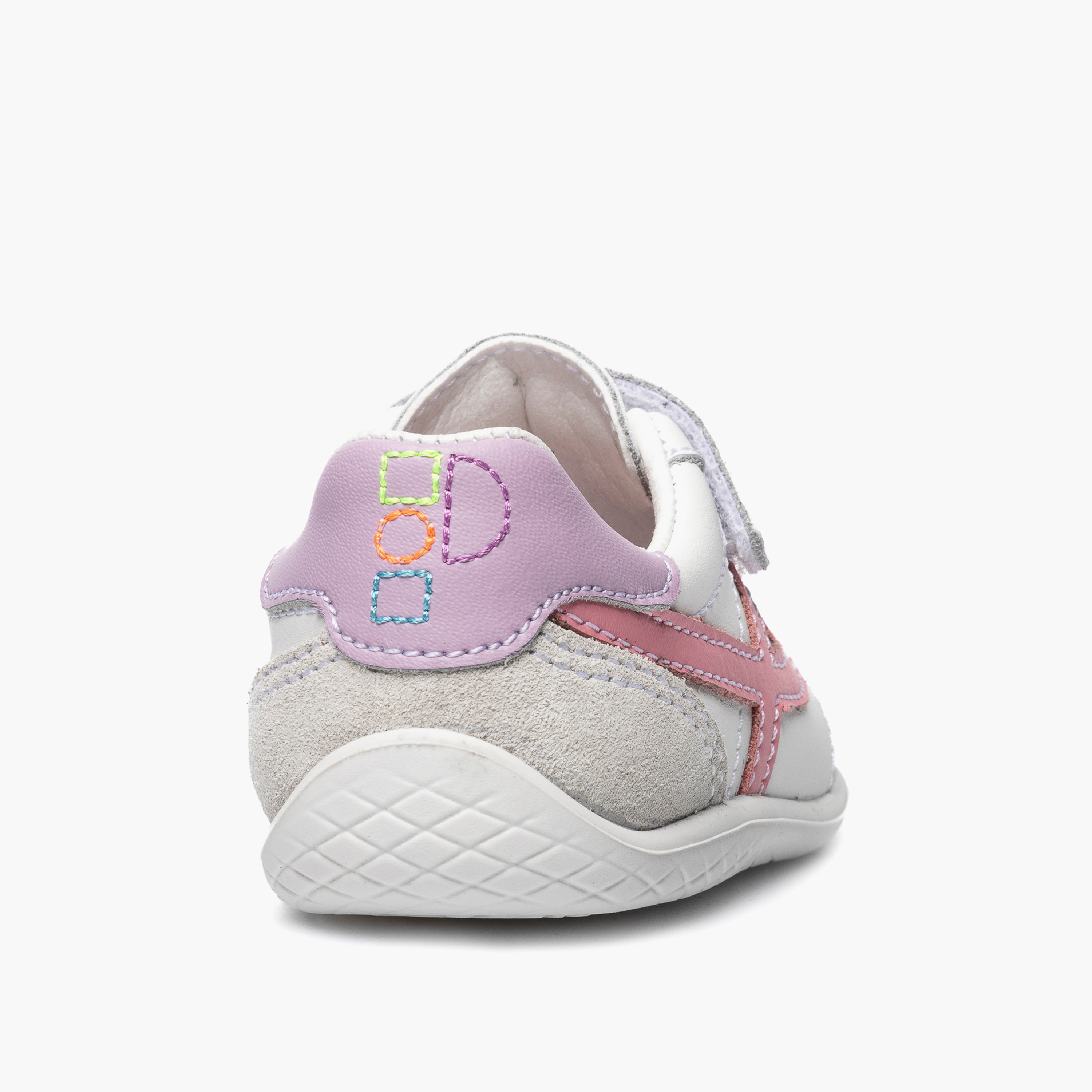Pablosky Ankle Sneakers with Hook & Loop Closure, Colourblock-baby-girls-shoes-closedshoes-image-3