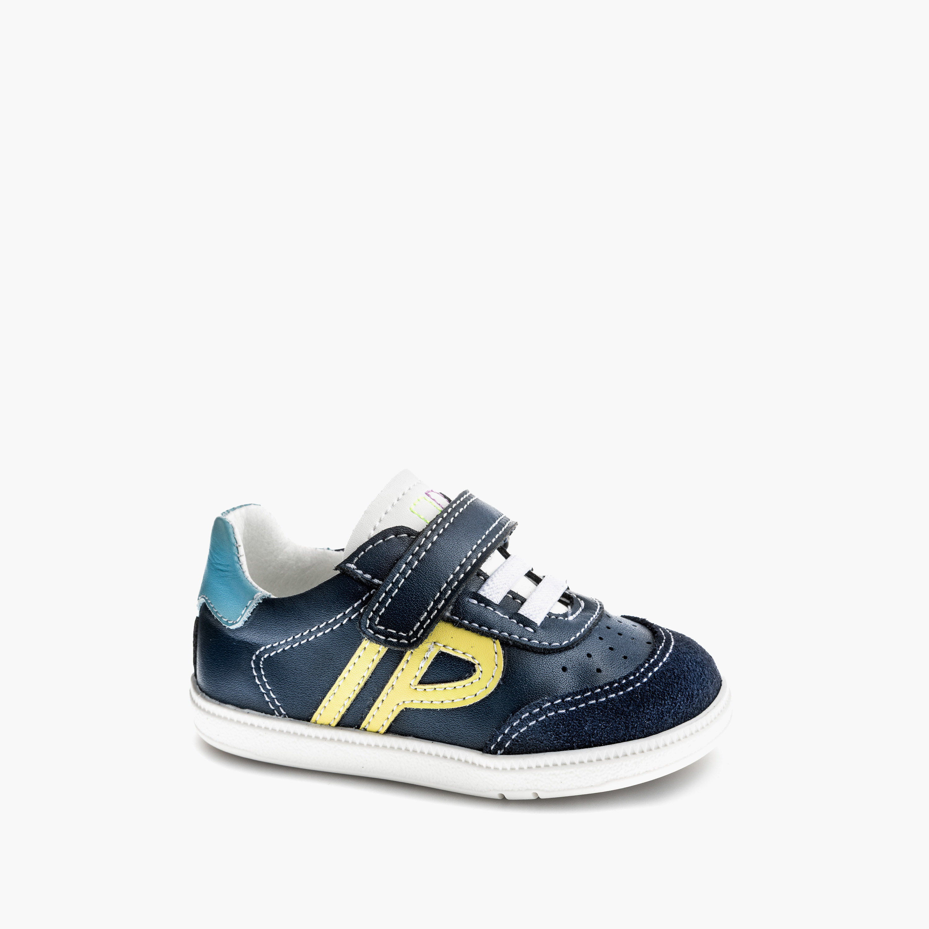 Pablosky Leather Ankle Sneakers with Hook & Loop Closure-baby-boys-shoes-closedshoes-image-1