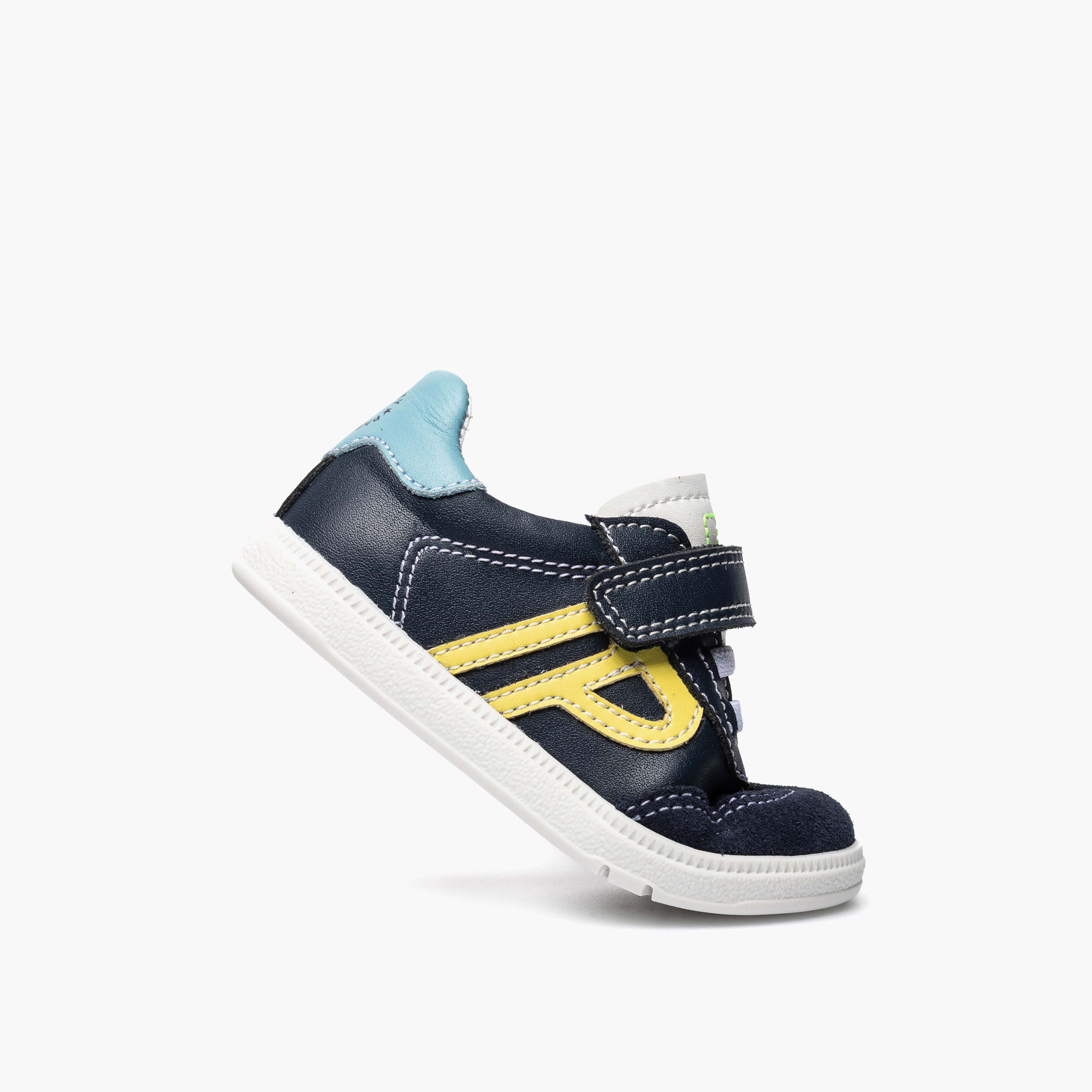 Pablosky Leather Ankle Sneakers with Hook & Loop Closure-baby-boys-shoes-closedshoes-image-5