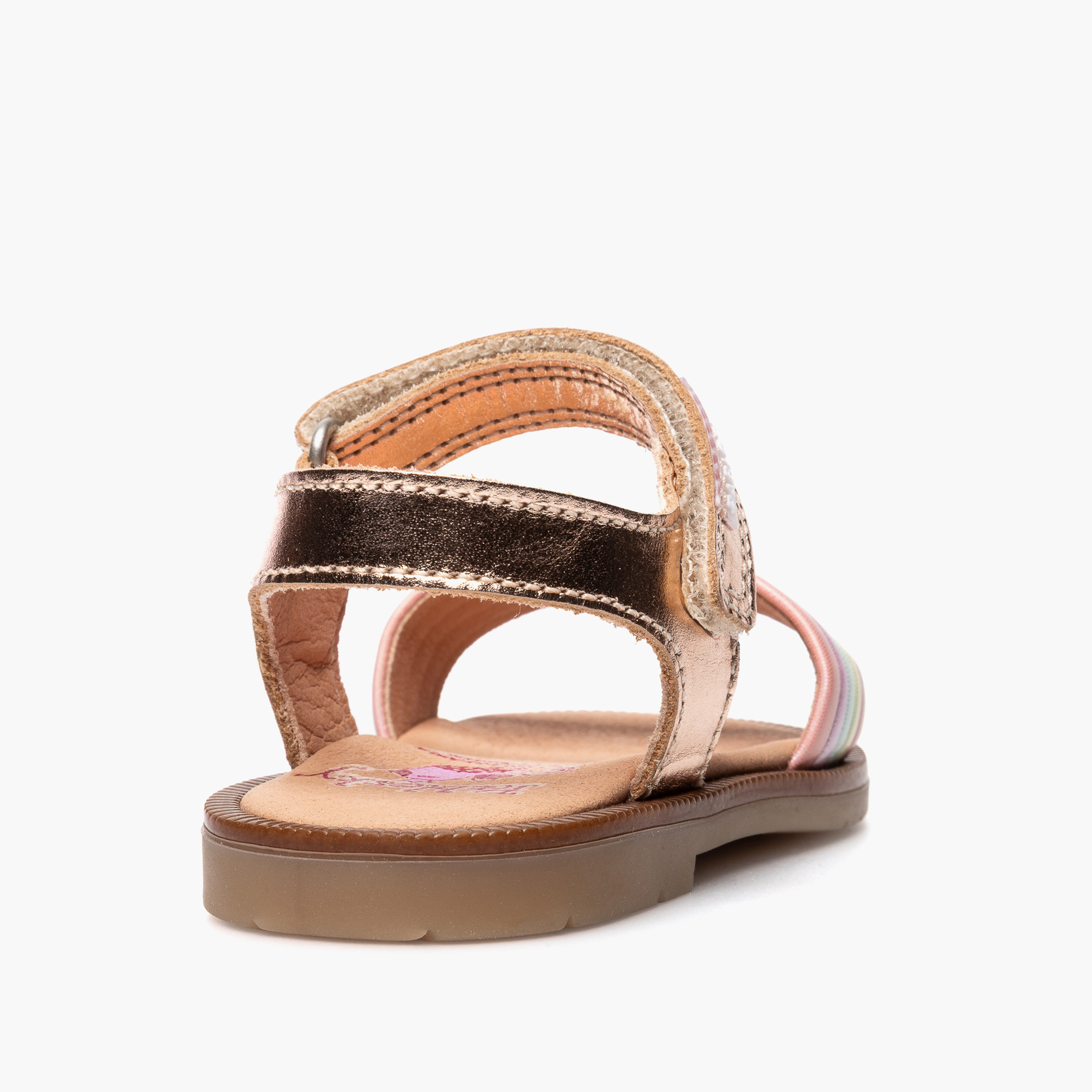 Pablosky Sandals with Hook & Loop Closure with Colourblock Pattern-baby-girls-shoes-sandals-image-3