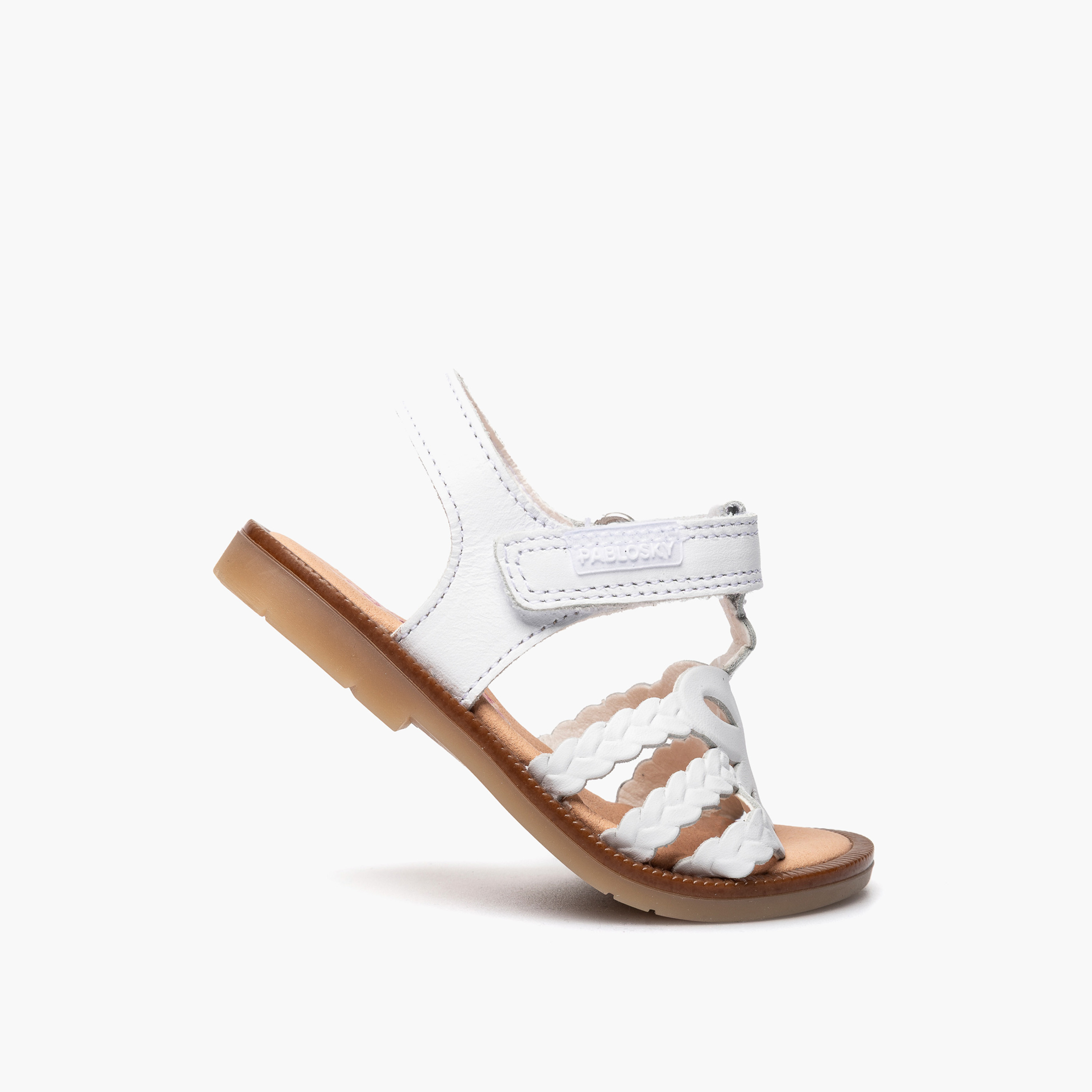 Pablosky Sandals with Hook & Loop Closure, Cutout Design-baby-girls-shoes-sandals-image-5