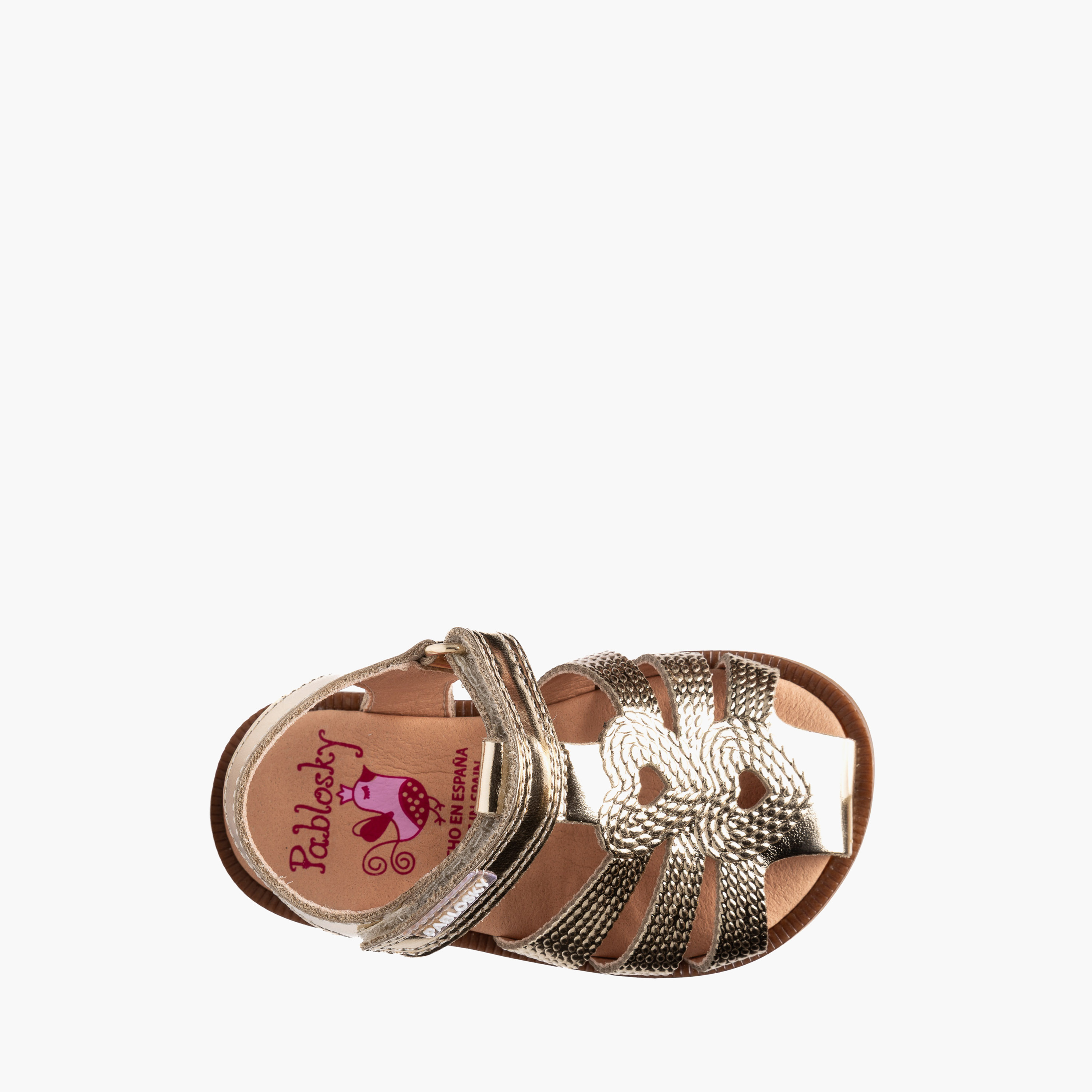 صندل جلد مريح بشريط إغلاق لاصق من بابلوسكي-baby-girls-shoes-sandals-image-4