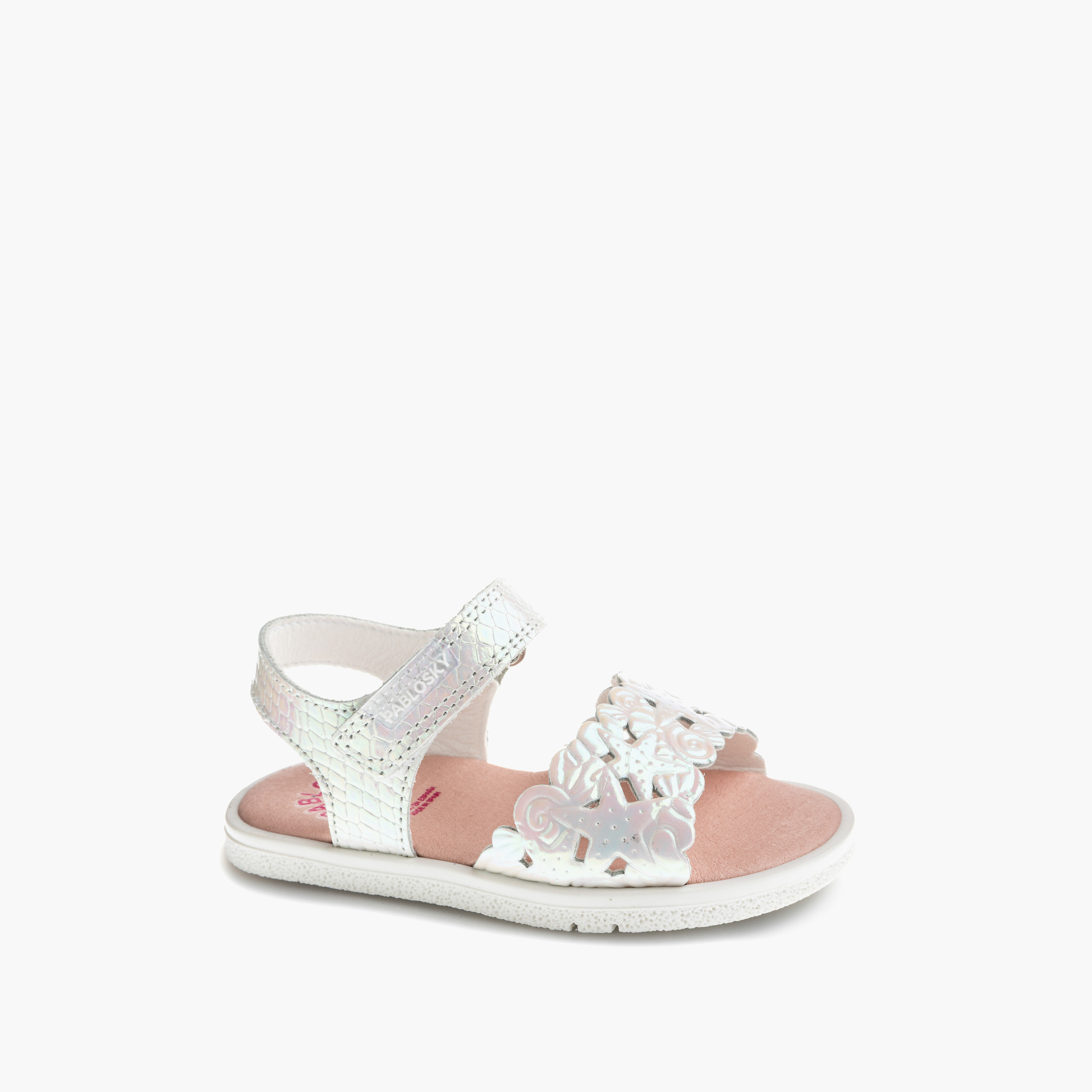 Pablosky Sandals with Hook & Loop Closure, Cutout Design-baby-girls-shoes-sandals-image-1