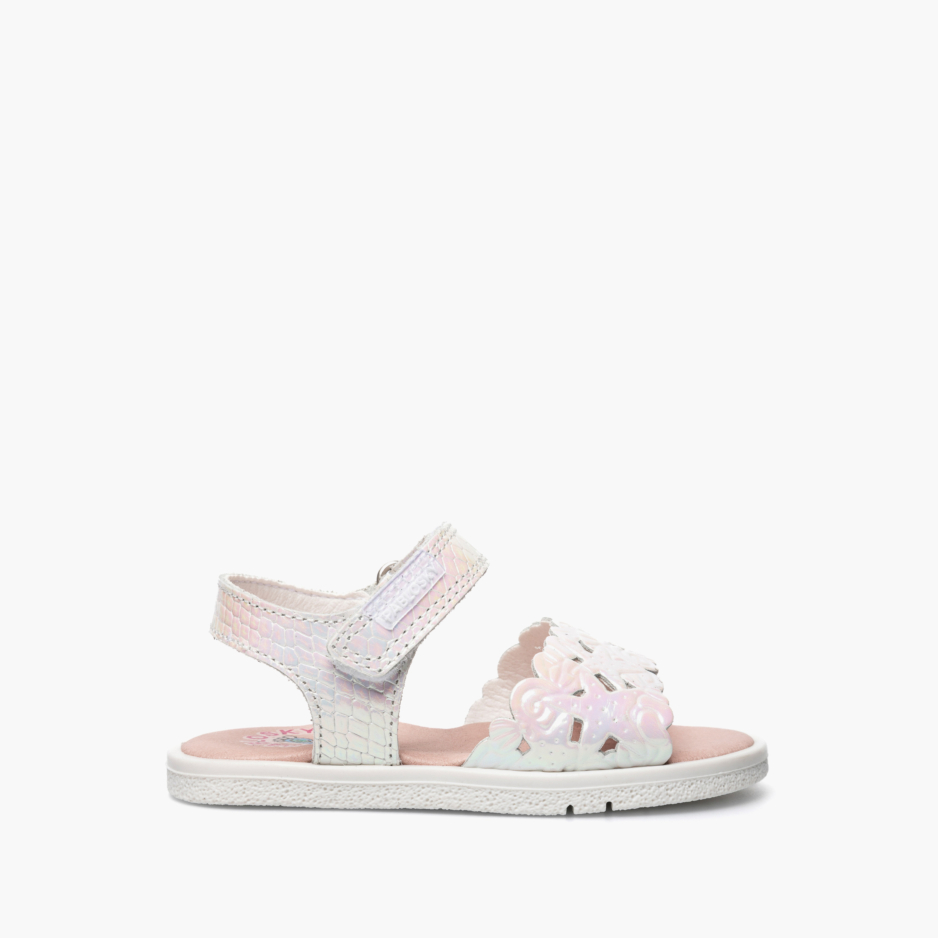 Pablosky Sandals with Hook & Loop Closure, Cutout Design-baby-girls-shoes-sandals-image-2