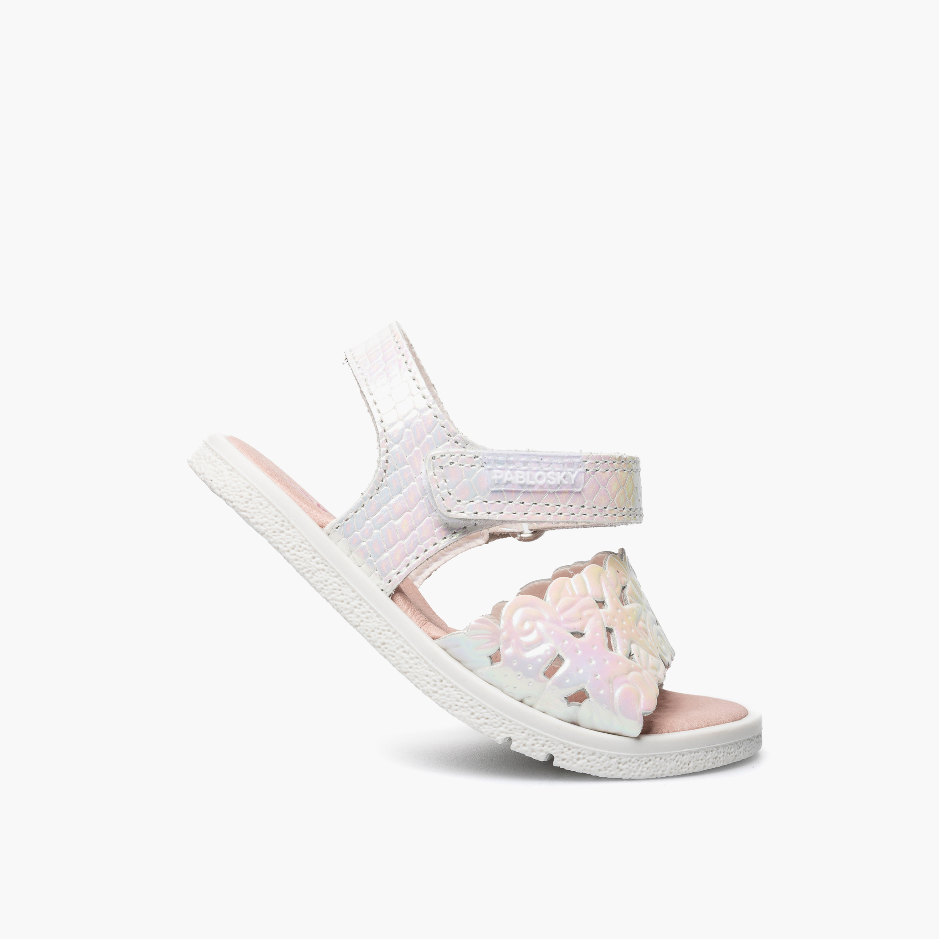 Pablosky Sandals with Hook & Loop Closure, Cutout Design-baby-girls-shoes-sandals-image-5