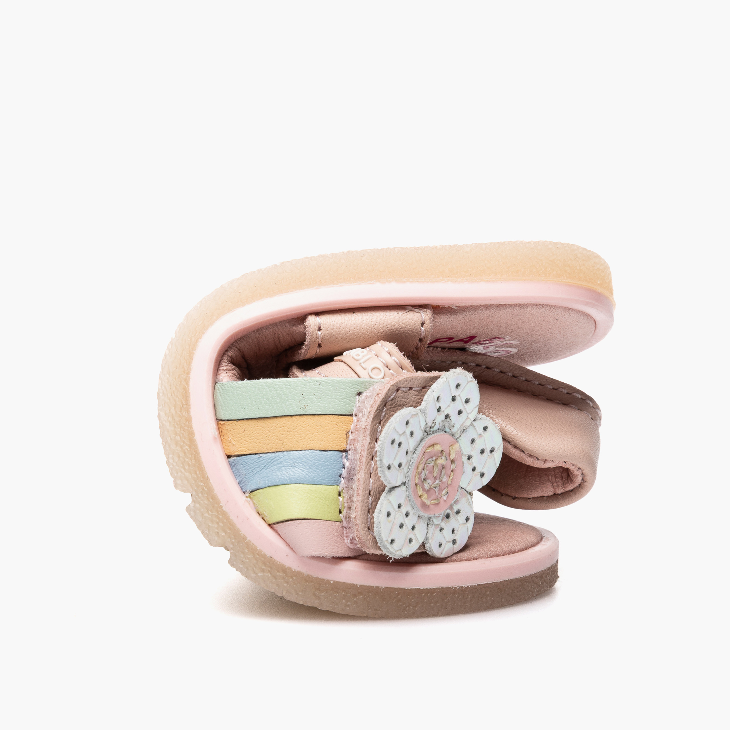 Pablosky Leather Strap Sandals with Hook & Loop Closure-baby-girls-shoes-sandals-image-6