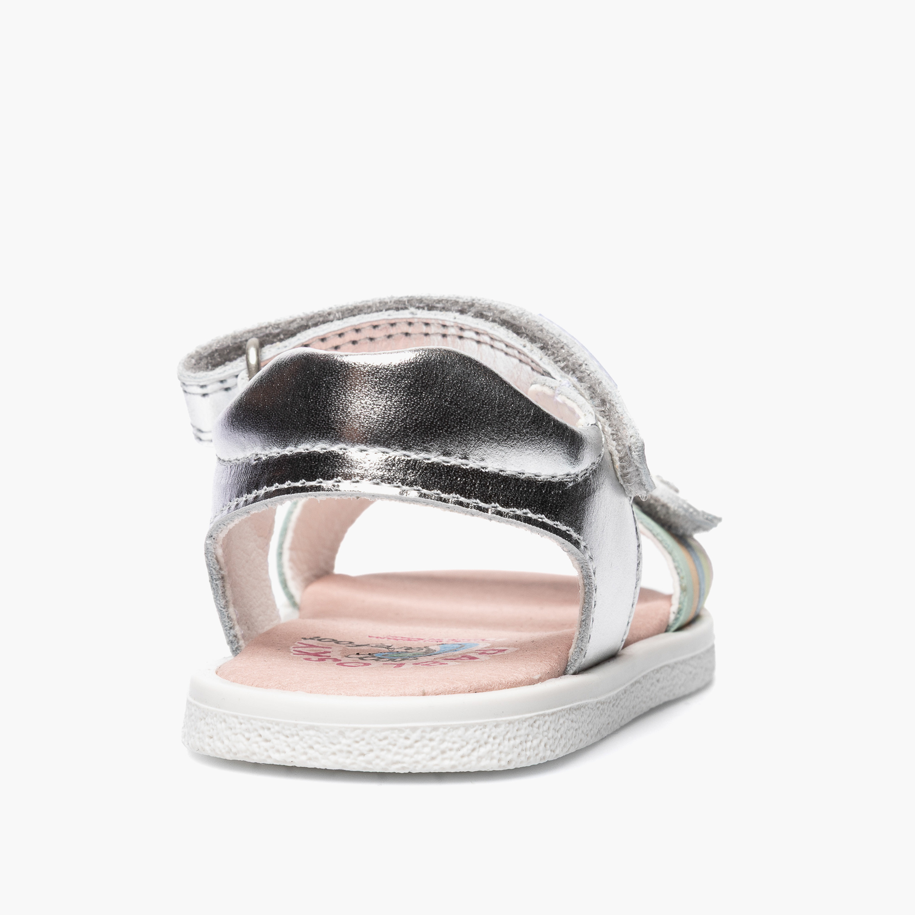 Pablosky Sandals with Hook & Loop Closure with Floral Accent-baby-girls-shoes-sandals-image-3